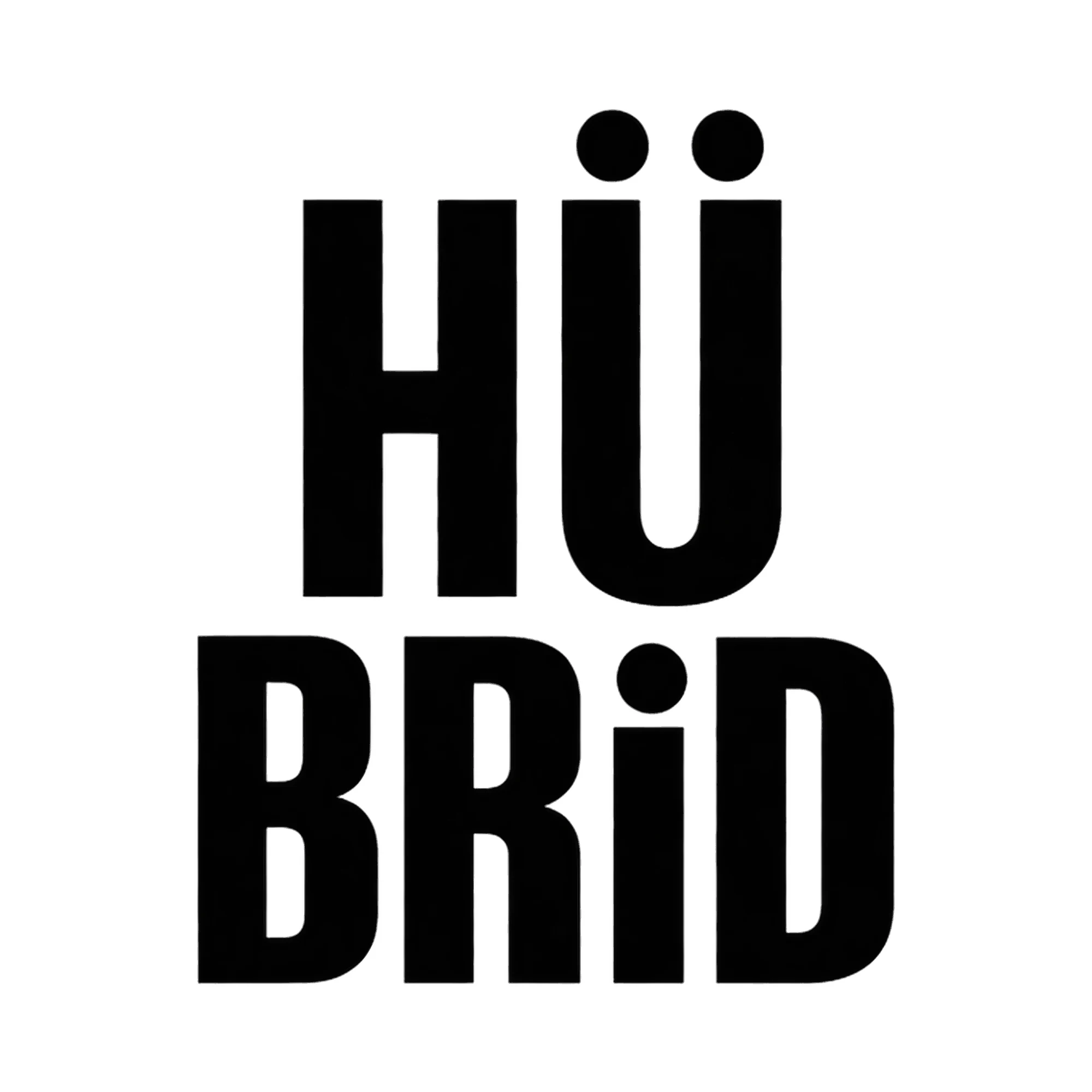 Bügelbild HÜ BRiD, Lustiger Shirt Spruch als Grafik auf weißem Hintergrund (BB017671)