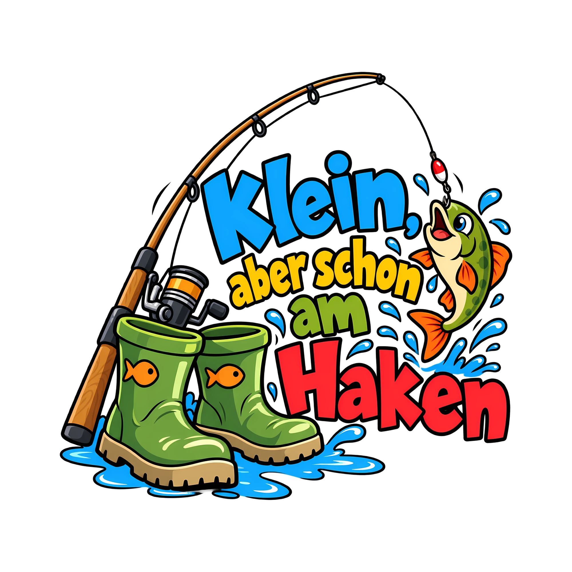 Bügelbild Klein, aber schon am Haken als Grafik auf weißem Hintergrund (BB012915)