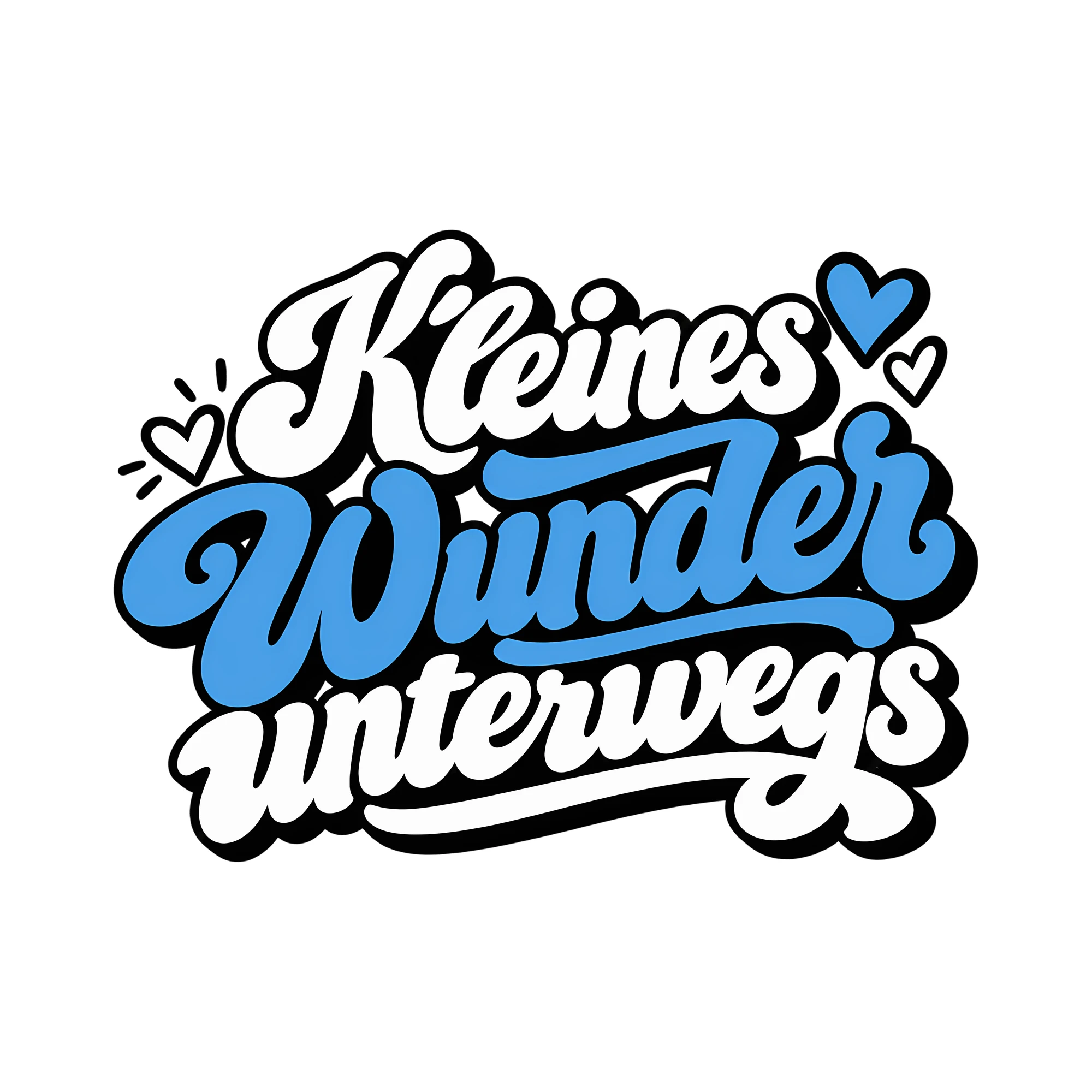 Bügelbild Kleines Wunder unterwegs als Grafik auf weißem Hintergrund (BB011790)
