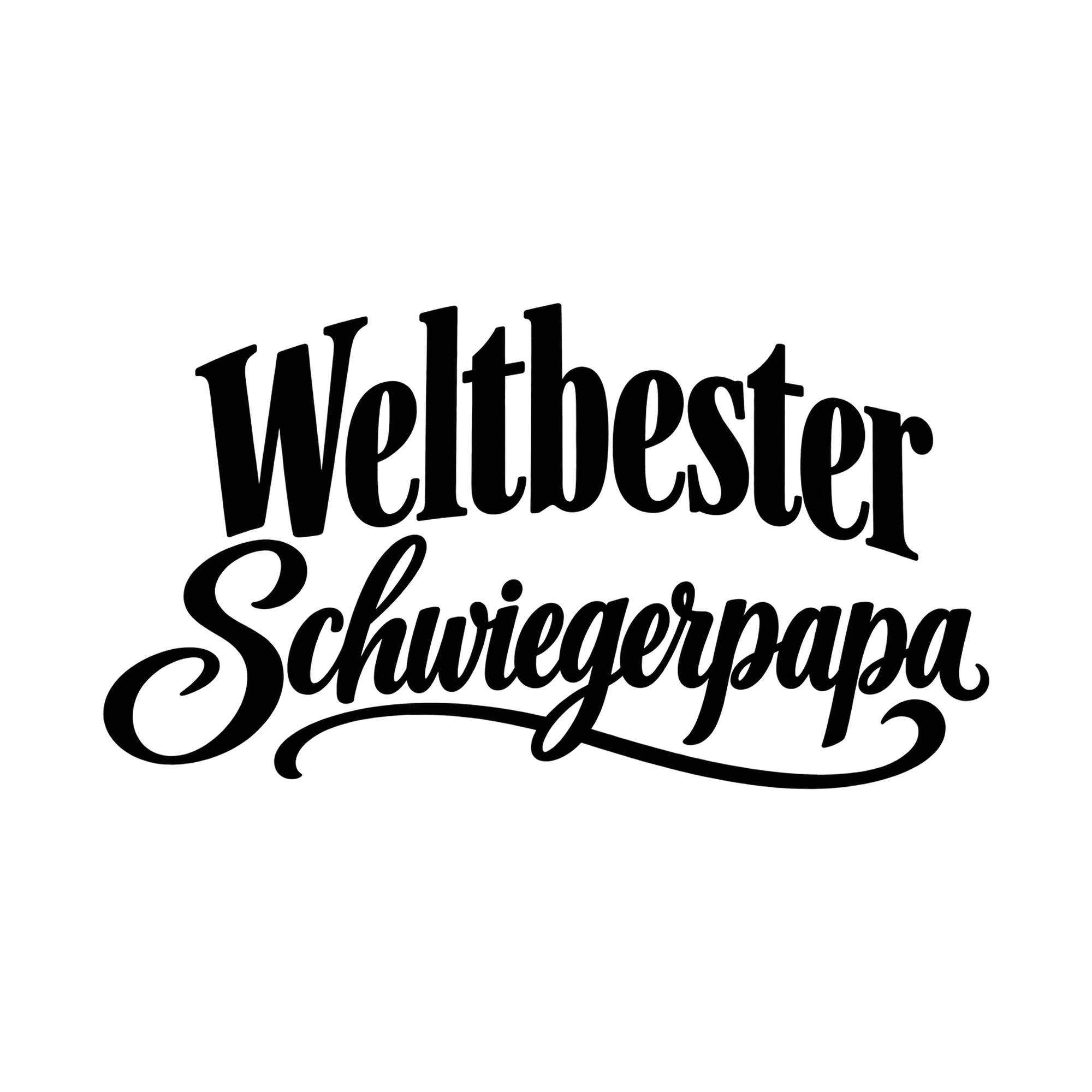Bügelbild Weltbester Schwiegerpapa, Familienshirt Spruch als Grafik auf weißem Hintergrund (BB015490)