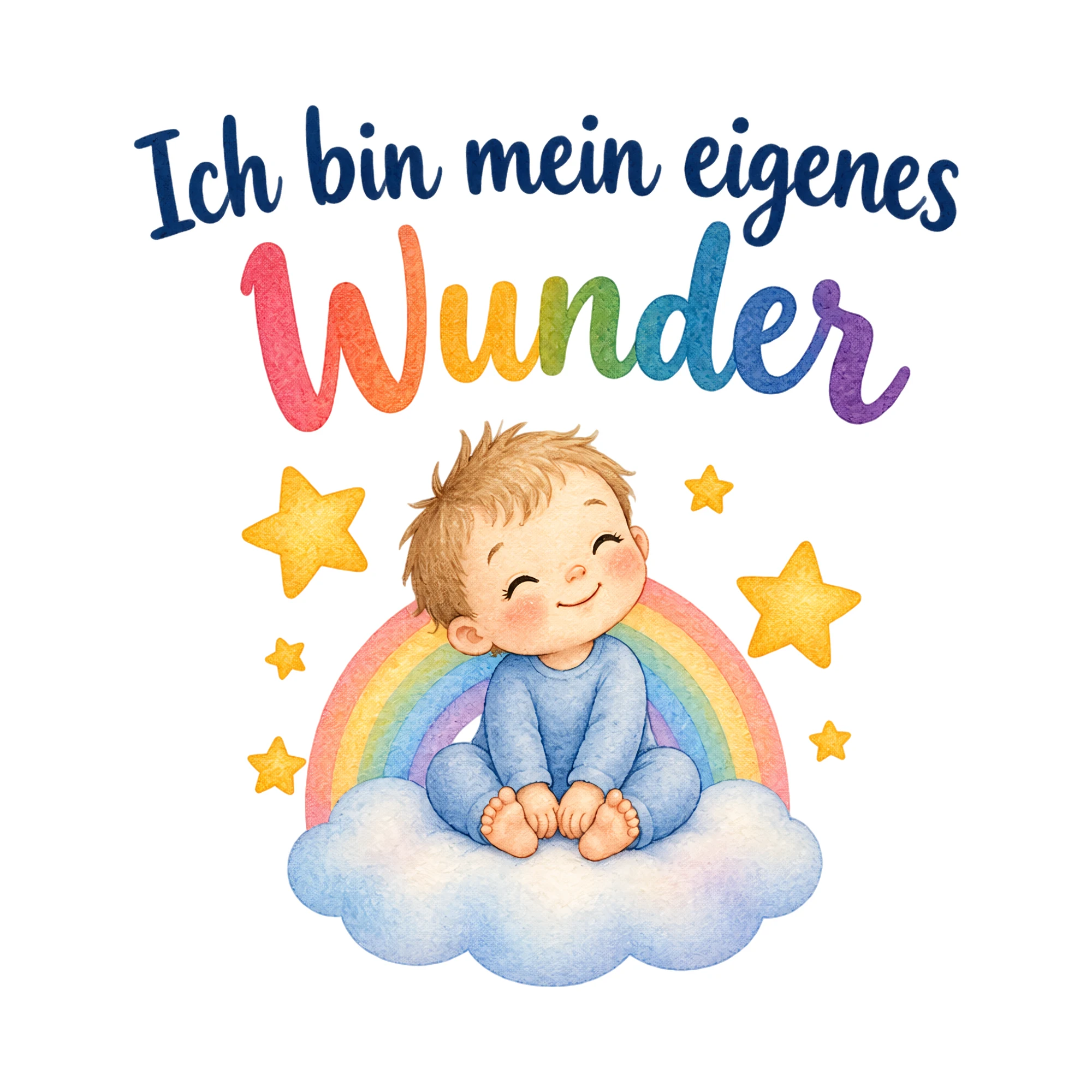 Bügelbild Ich bin mein eigenes Wunder als Grafik auf weißem Hintergrund (BB020063)