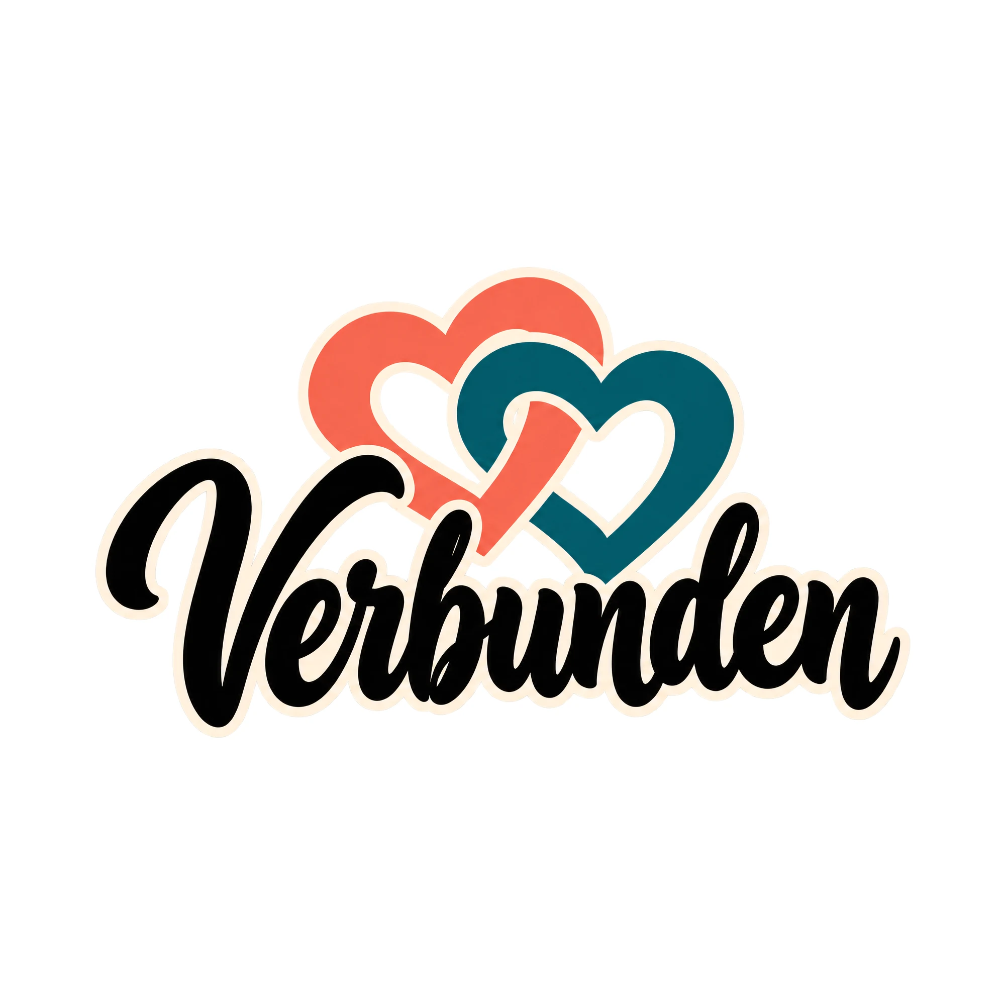Bügelbild Verbunden, Lustiger Shirt Spruch als Grafik auf weißem Hintergrund (BB015871)