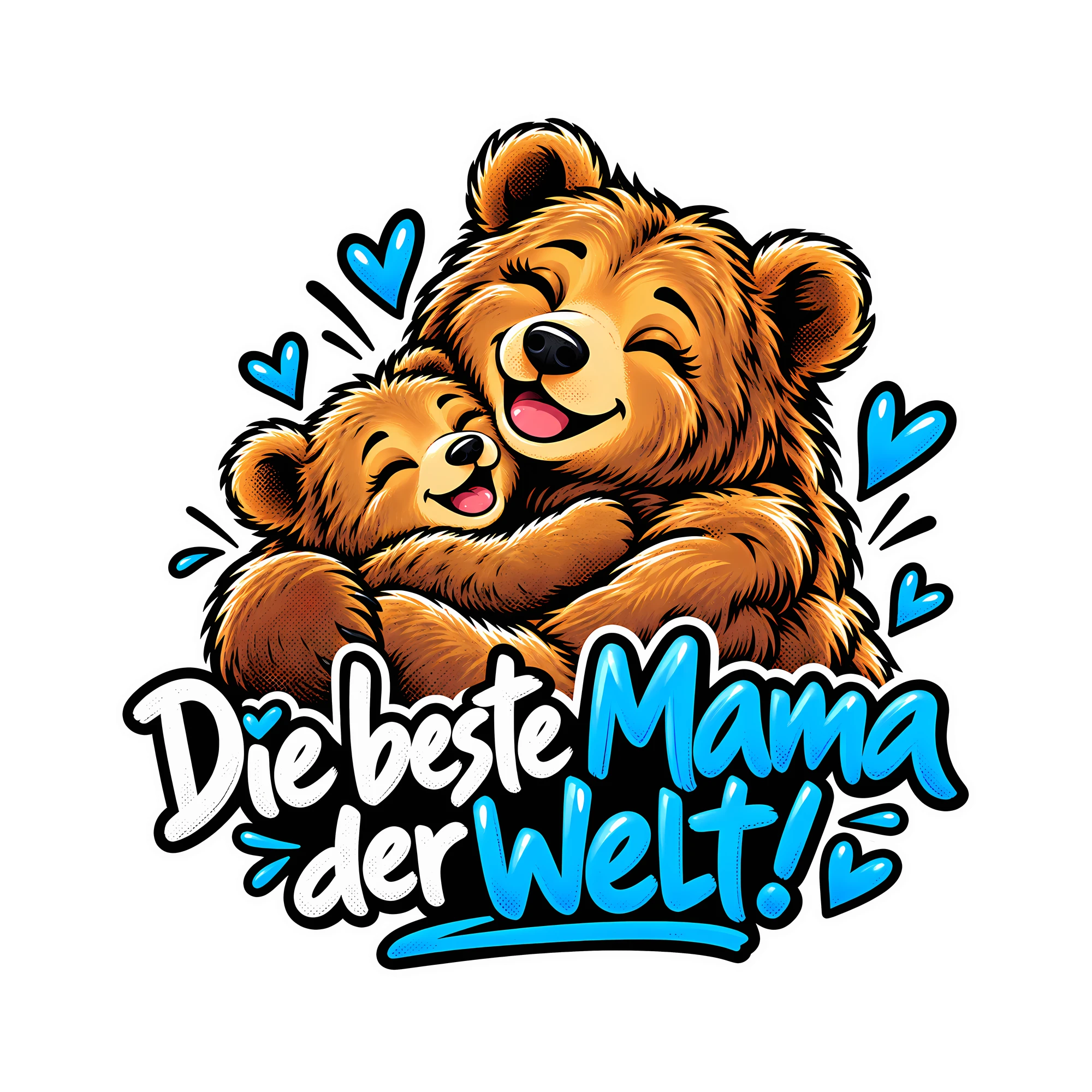 Bügelbild Die beste Mama der Welt! als Grafik auf weißem Hintergrund (BB012352)