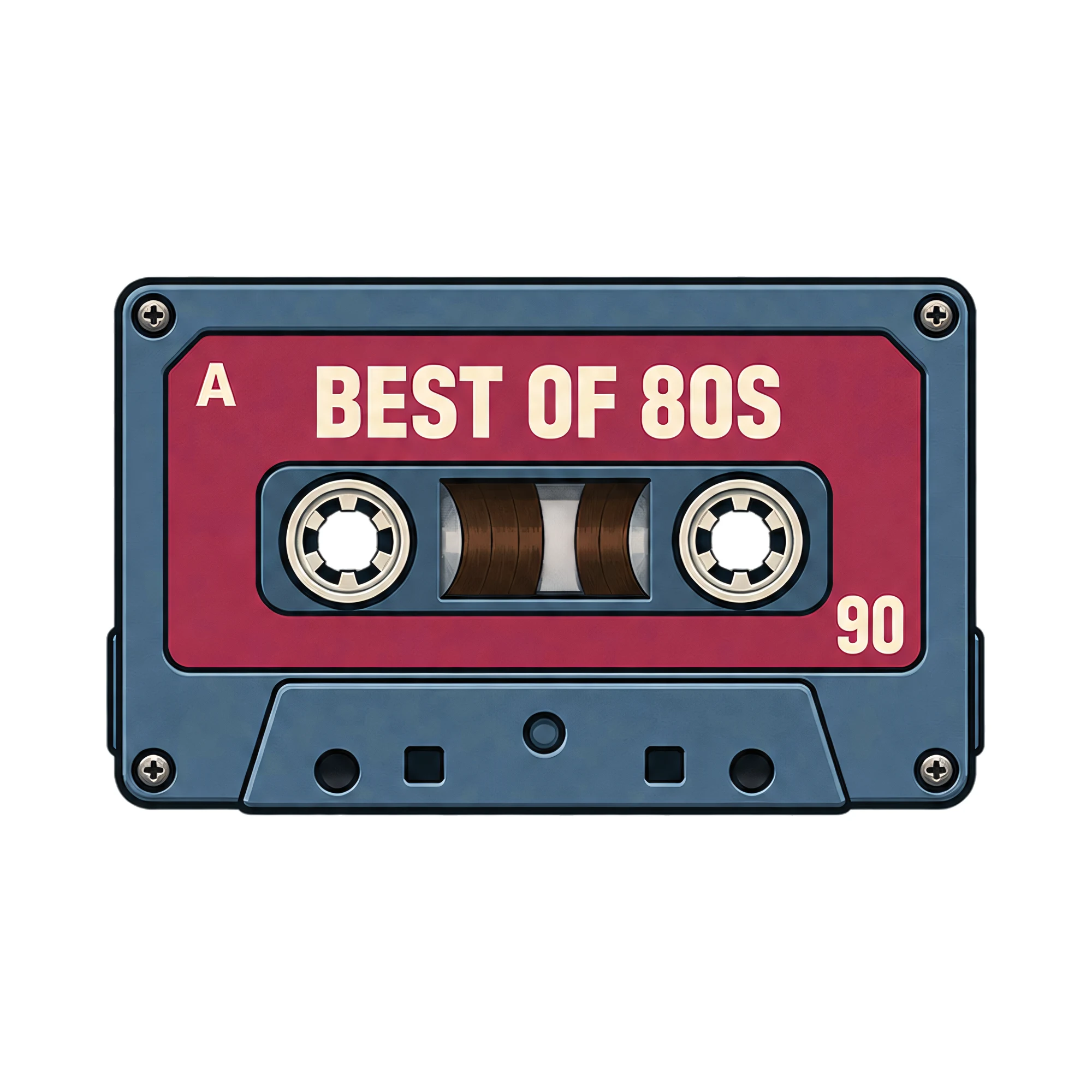 Bügelbild A Best Of 80s 90, Lustiger Shirt Spruch als Grafik auf weißem Hintergrund (BB017995)