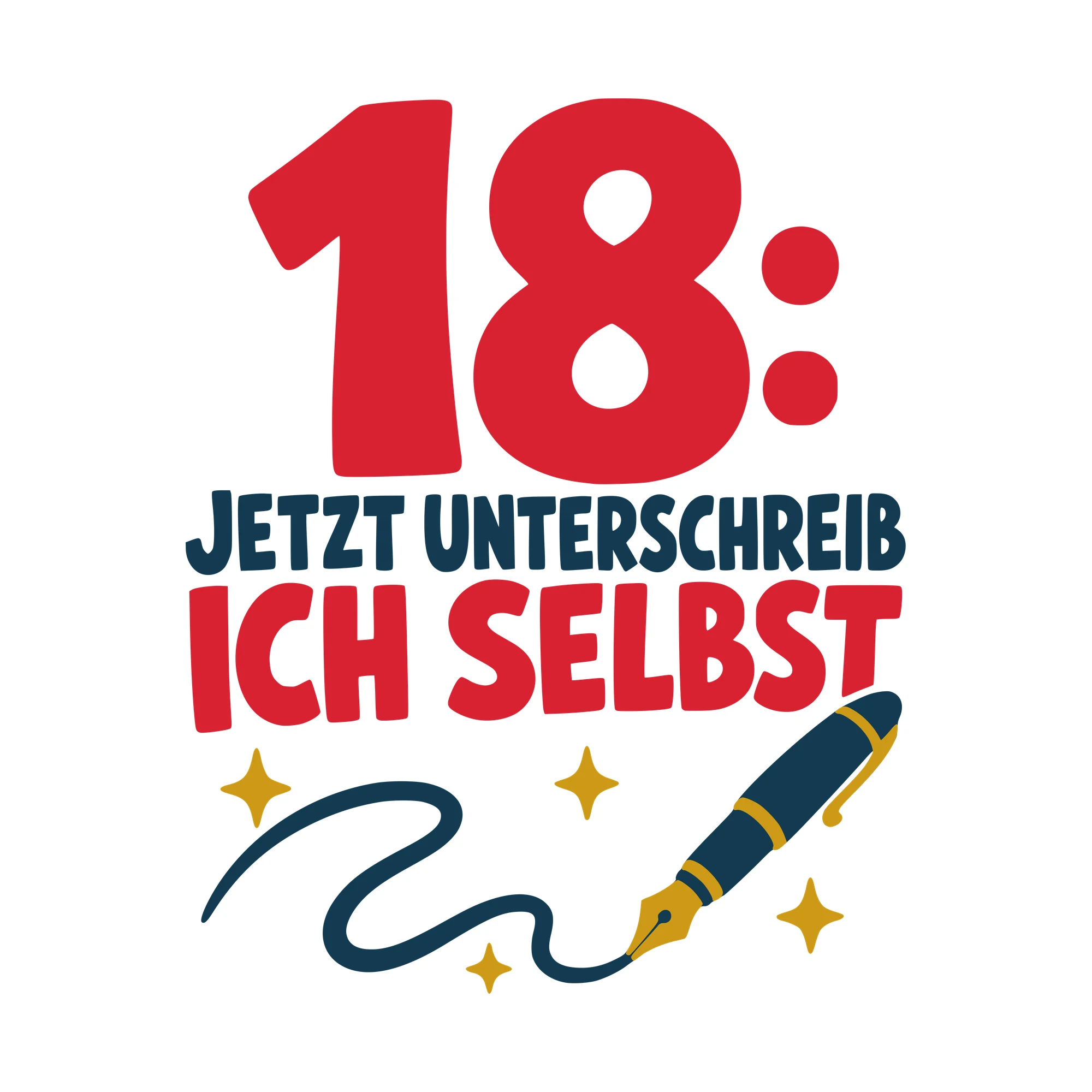 Bügelbild 18: Jetzt unterschreib ich selbst als Grafik auf weißem Hintergrund (BB010567)