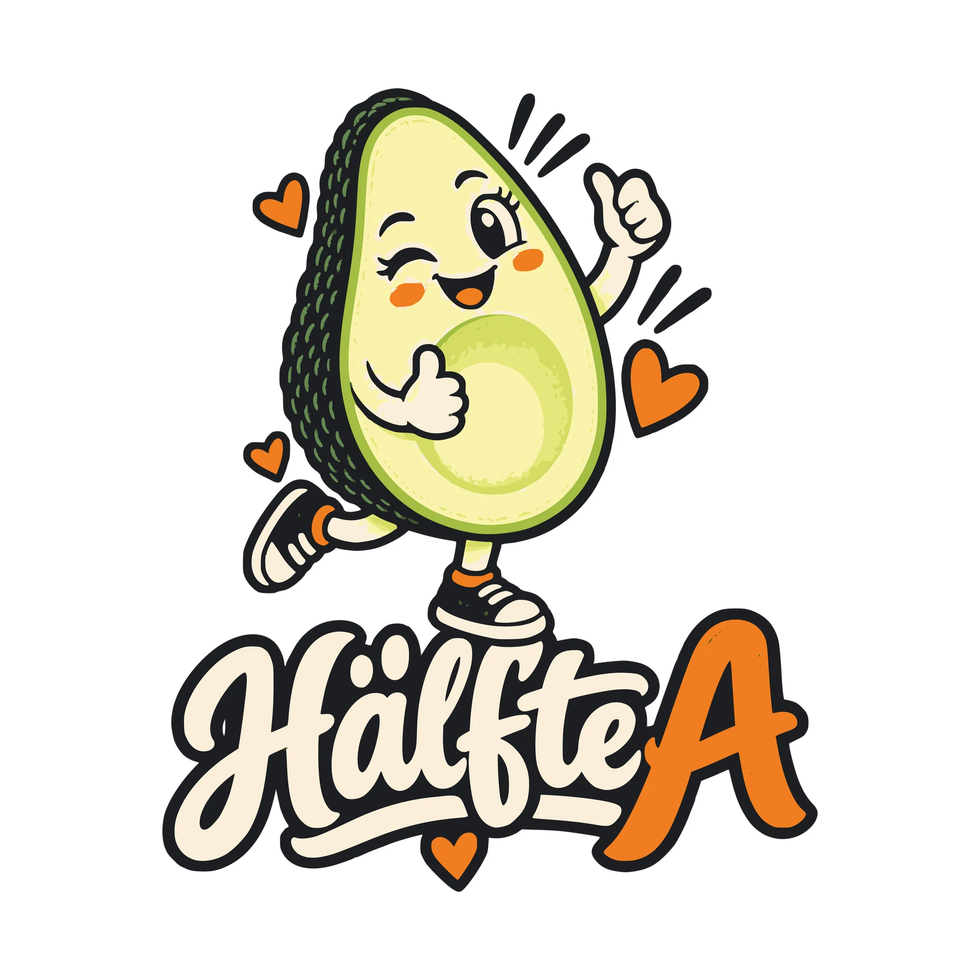 Bügelbild Hälfte A (Partnermotiv zu Hälfte B) als Grafik auf weißem Hintergrund (BB011318)