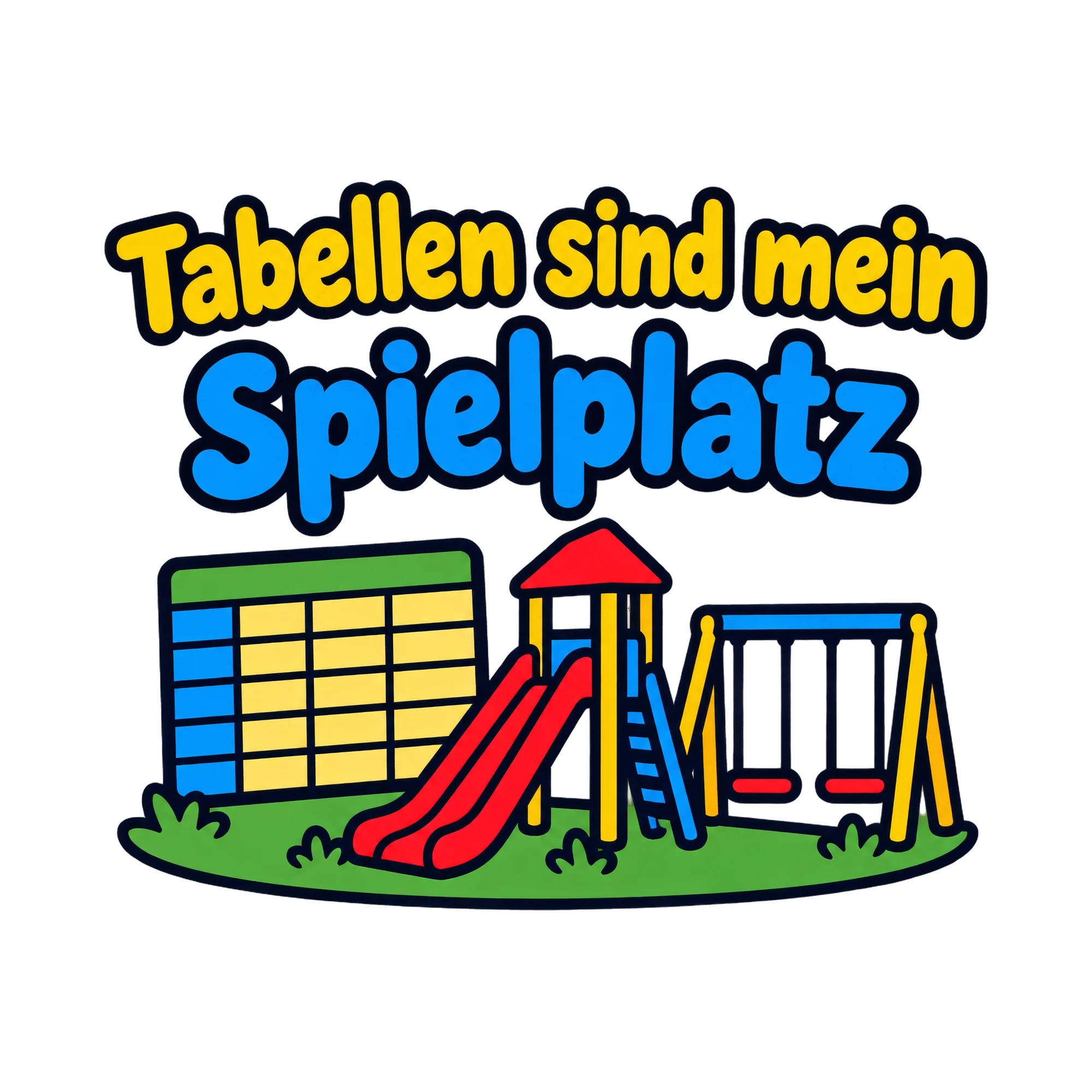 Bügelbild Tabellen sind mein Spielplatz, Beruf Shirt Spruch als Grafik auf weißem Hintergrund (BB020243)