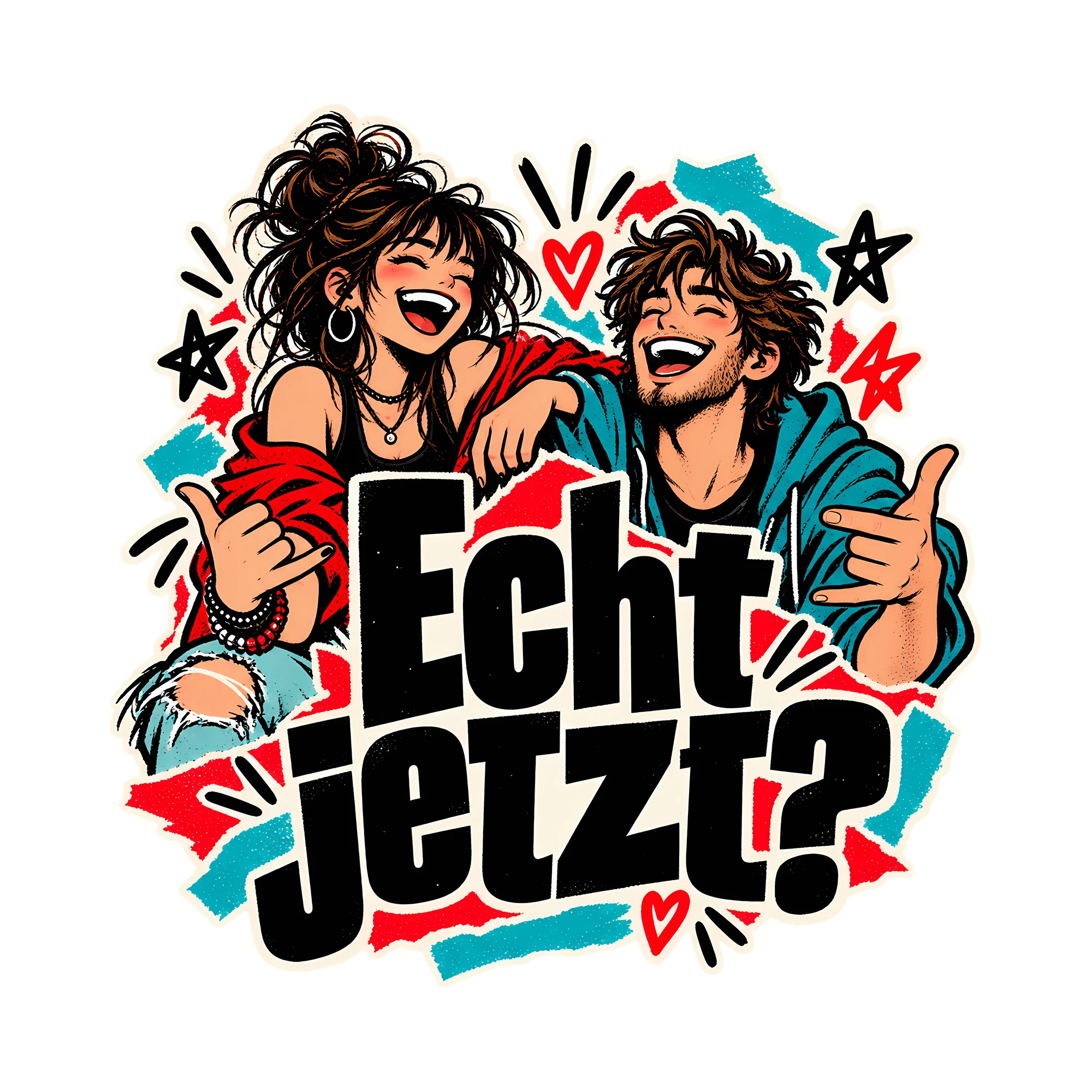 Bügelbild Echt jetzt?, Lustiger Shirt Spruch als Grafik auf weißem Hintergrund (BB014657)
