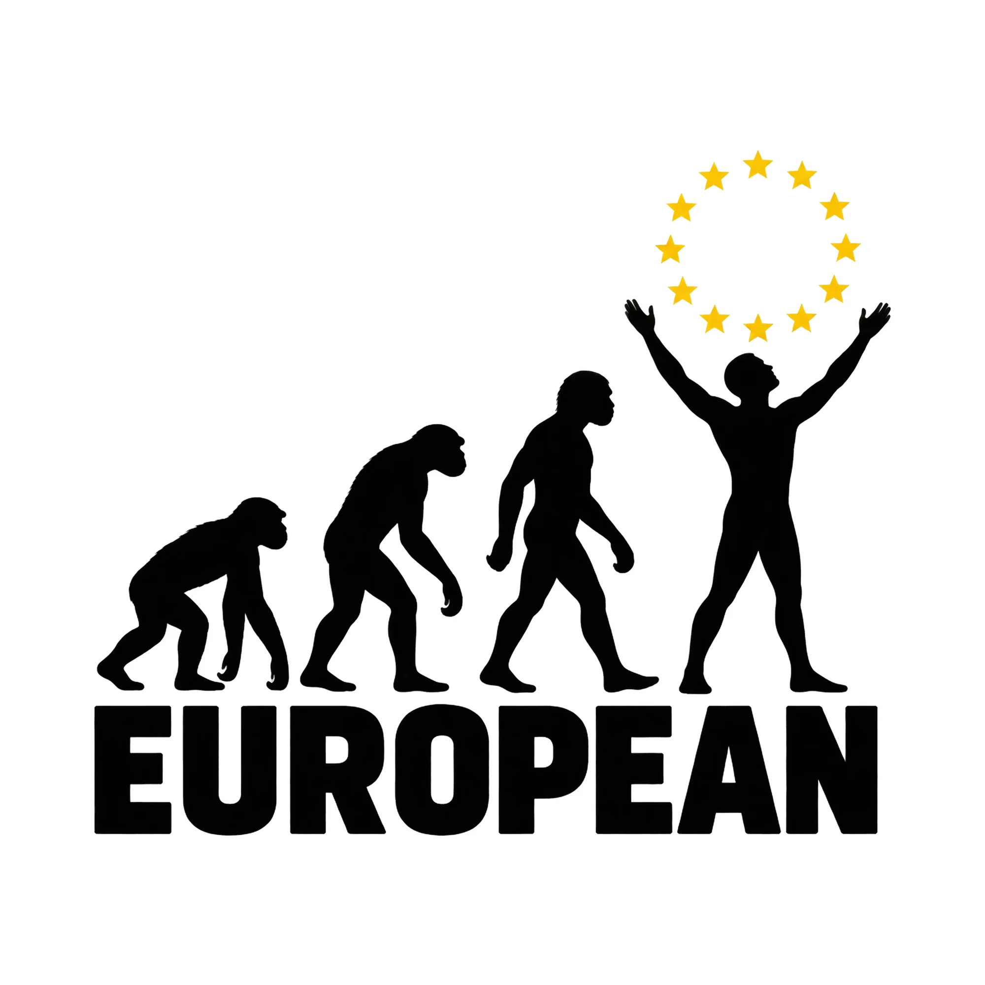 Bügelbild European, Hobby Shirt Spruch als Grafik auf weißem Hintergrund (BB015252)