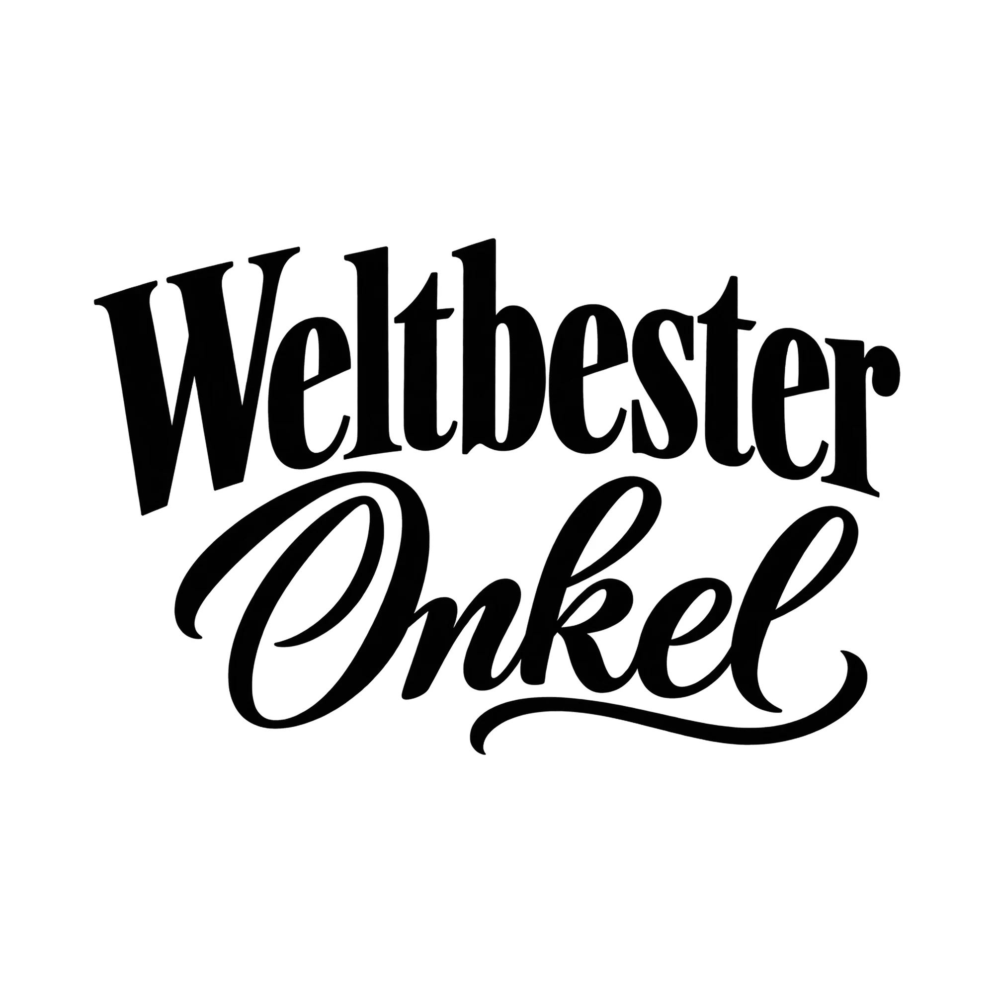 Bügelbild Weltbester Onkel, Familienshirt Spruch als Grafik auf weißem Hintergrund (BB015487)