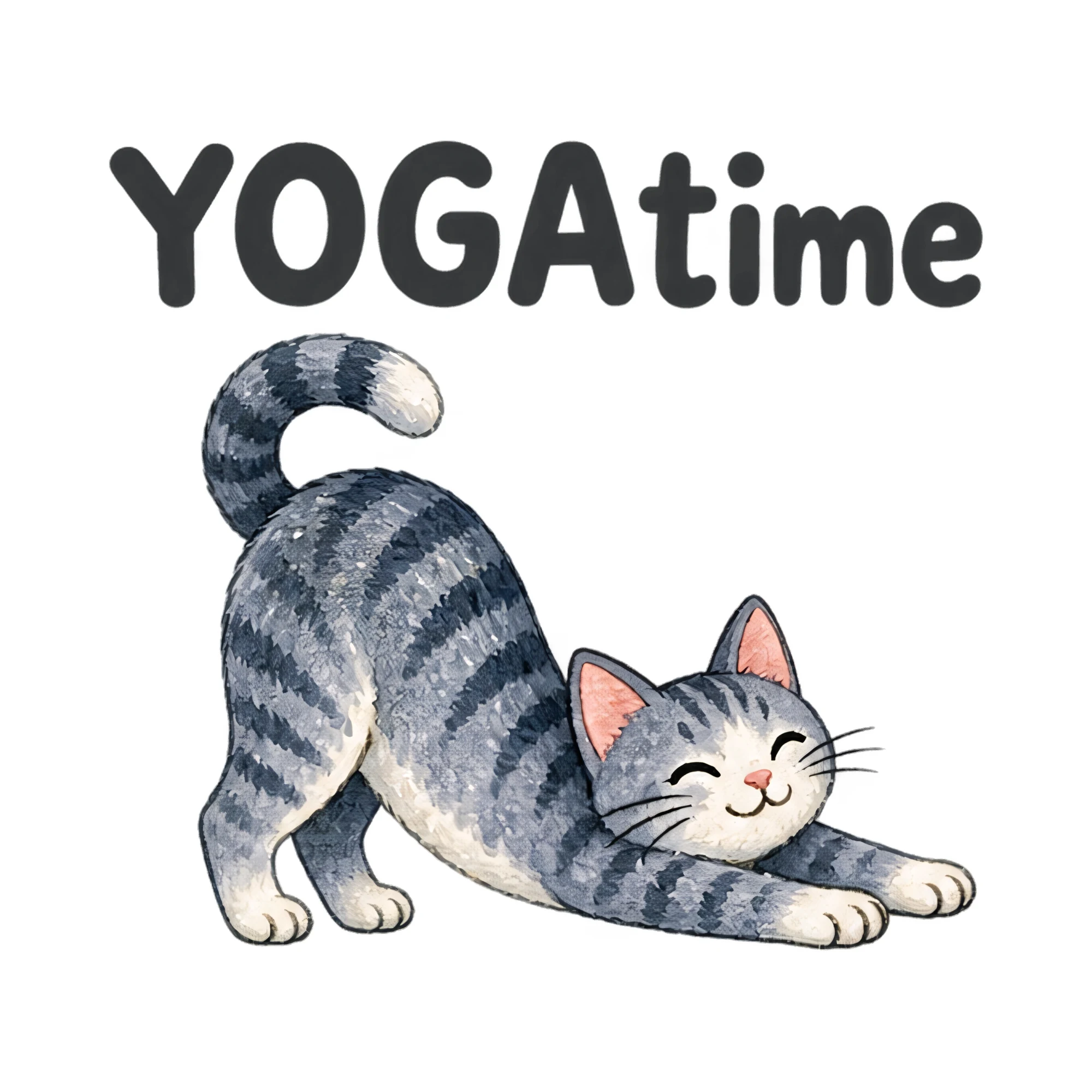 Bügelbild YOGAtime, Sport Shirt Spruch als Grafik auf weißem Hintergrund (BB017347)