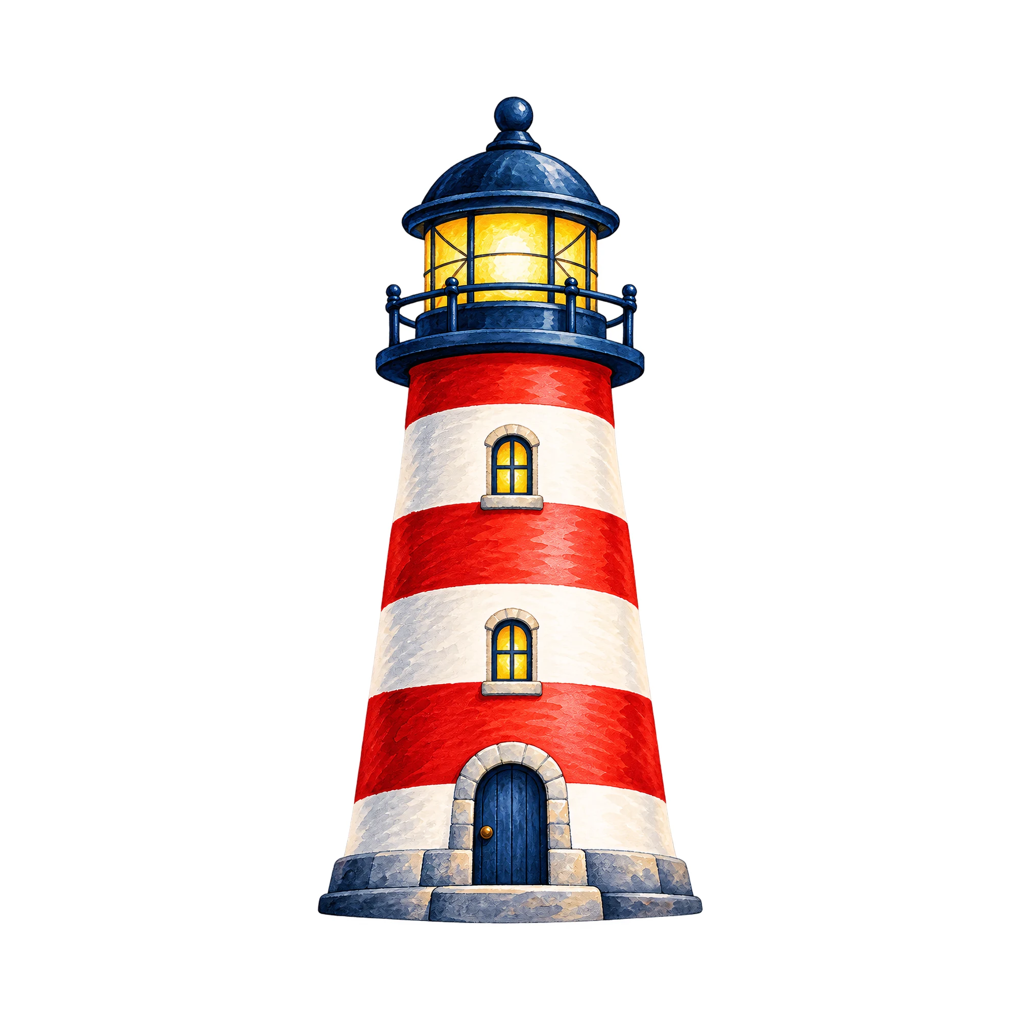 Bügelbild Ostsee Leuchtturm, Lustiger Shirt Motiv als Grafik auf weißem Hintergrund (BB015351)
