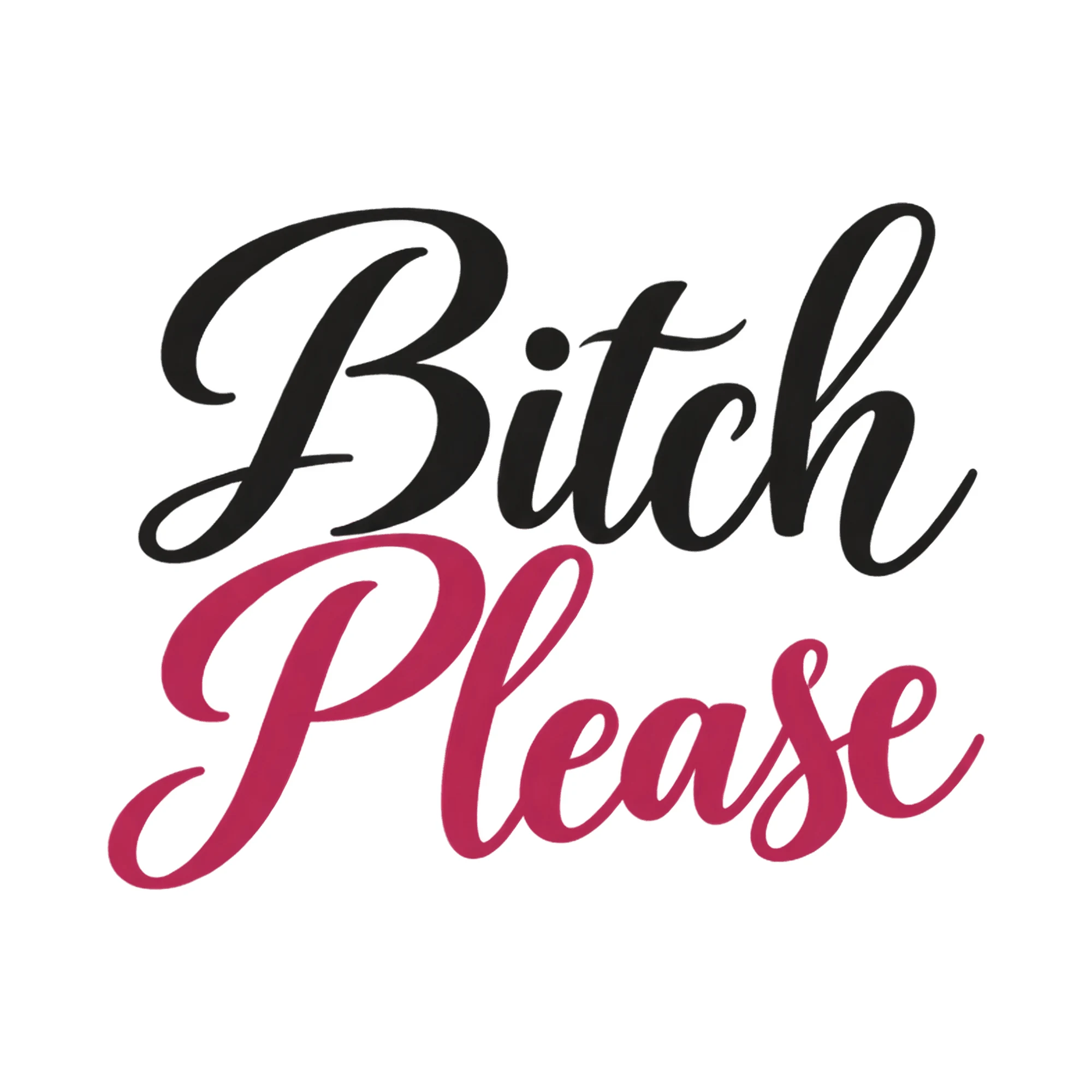 Bügelbild B*tch Please, Lustiger Shirt Spruch als Grafik auf weißem Hintergrund (BB018006)