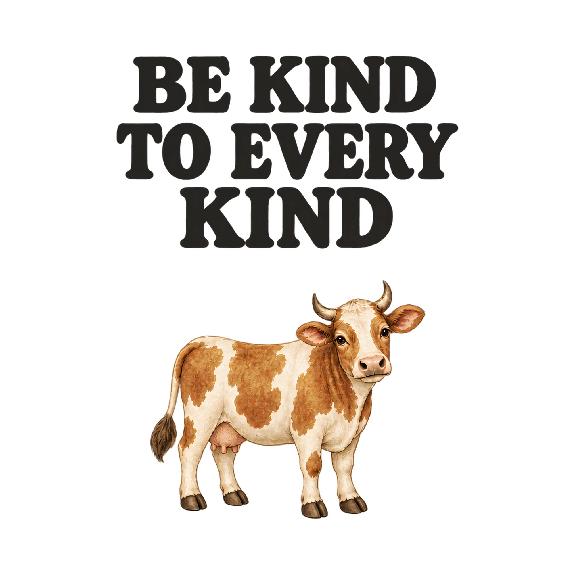 Bügelbild BE KIND TO EVERY KIND als Grafik auf weißem Hintergrund (BB021223)