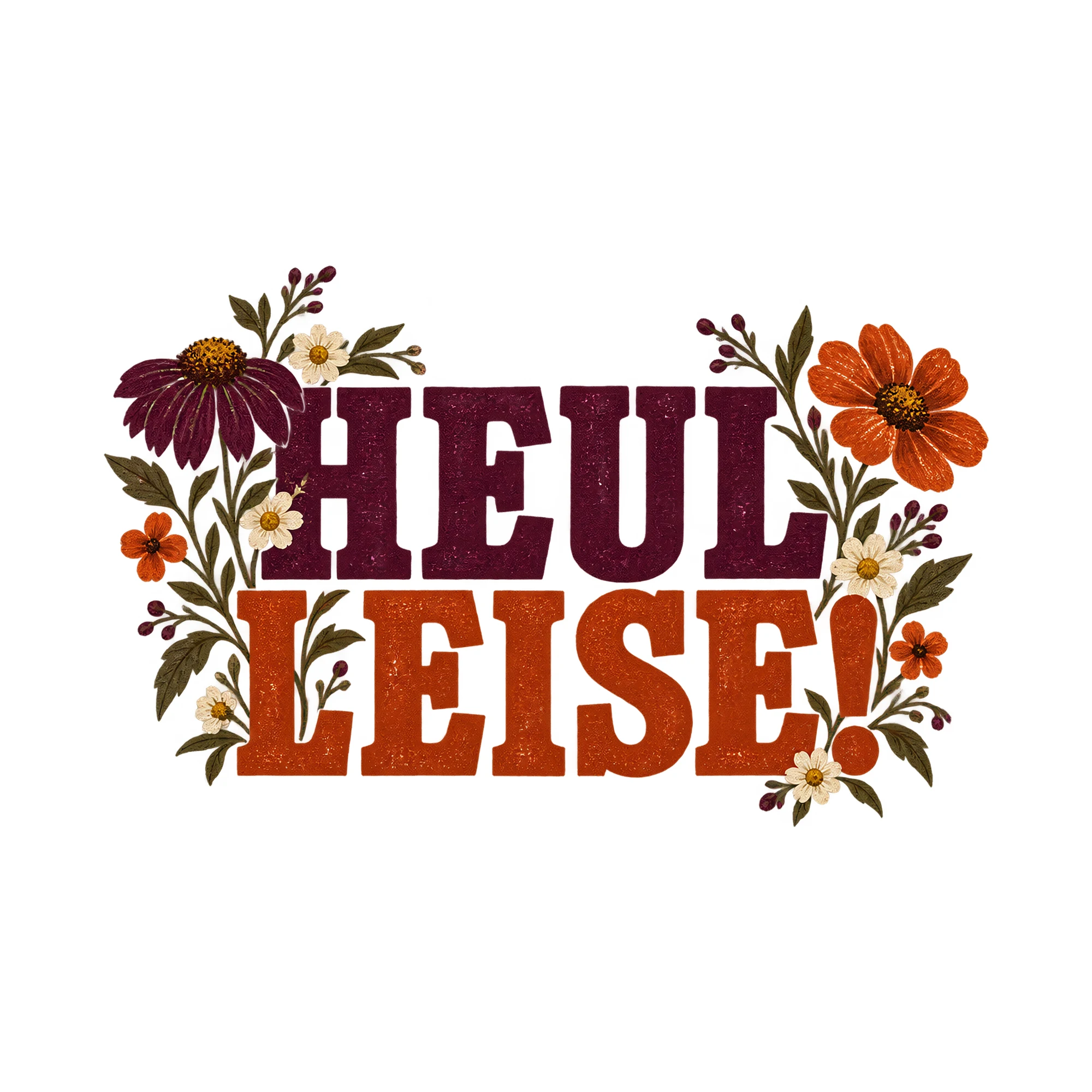 Bügelbild Heul Leise!, Lustiger Shirt Spruch als Grafik auf weißem Hintergrund (BB017582)