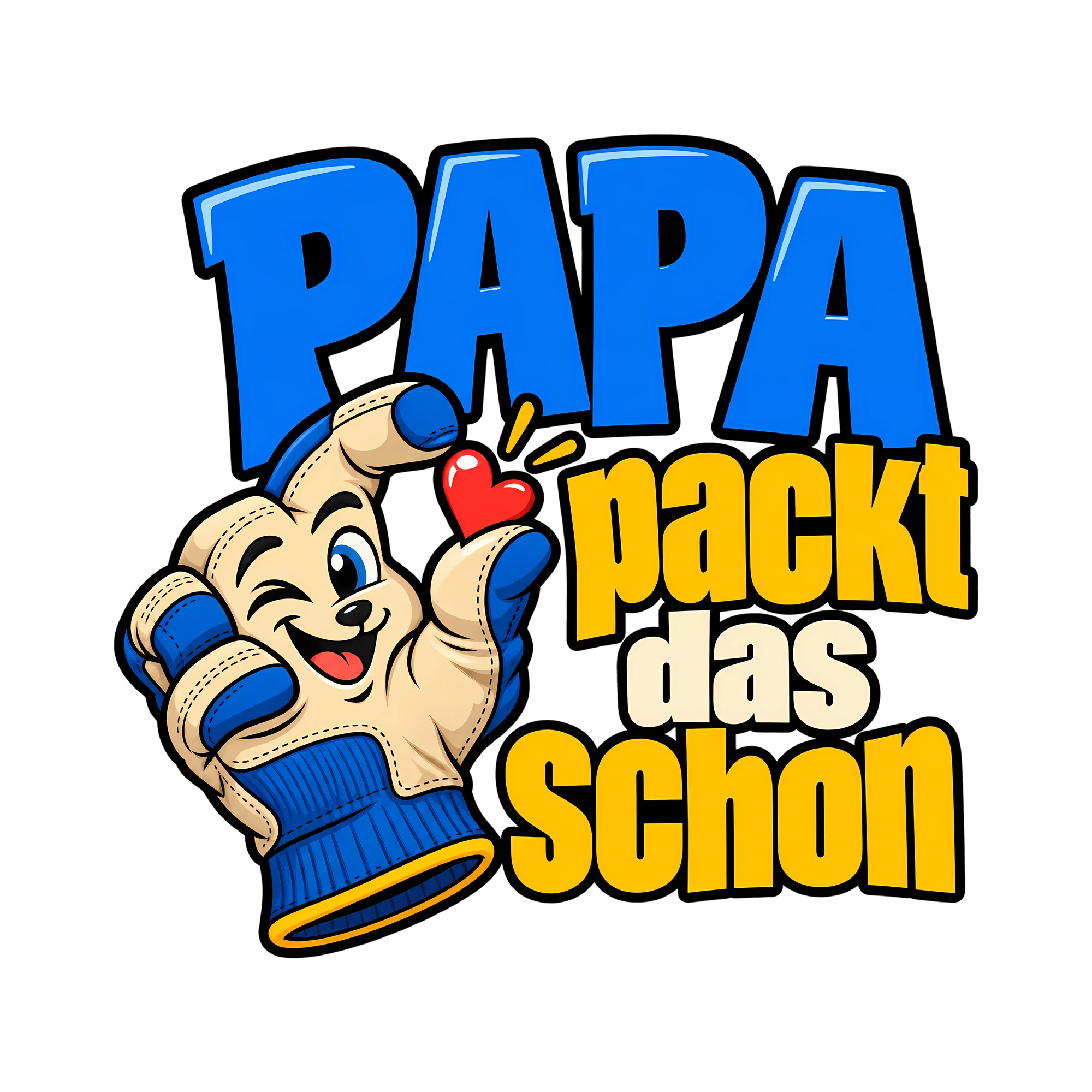 Bügelbild Papa packt das schon als Grafik auf weißem Hintergrund (BB012434)
