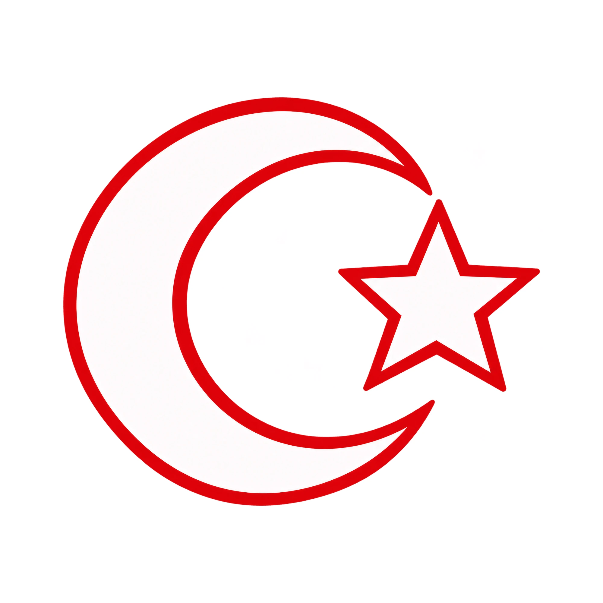 Bügelbild „Türkei Halbmond Mit Stern“, Lustiger Shirt Motiv als Grafik auf weißem Hintergrund (BB015415)