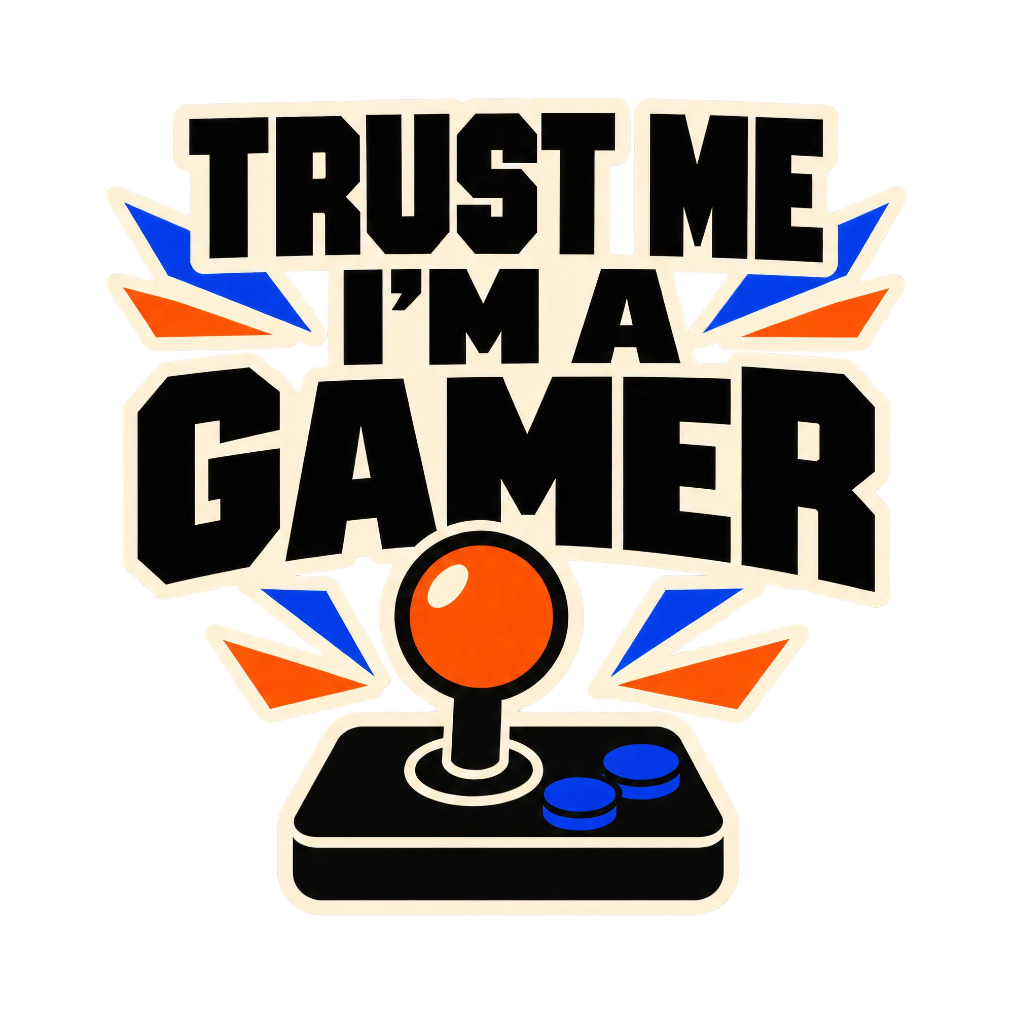 Bügelbild Trust Me I'm A Gamer, Hobby Shirt Spruch als Grafik auf weißem Hintergrund (BB015300)
