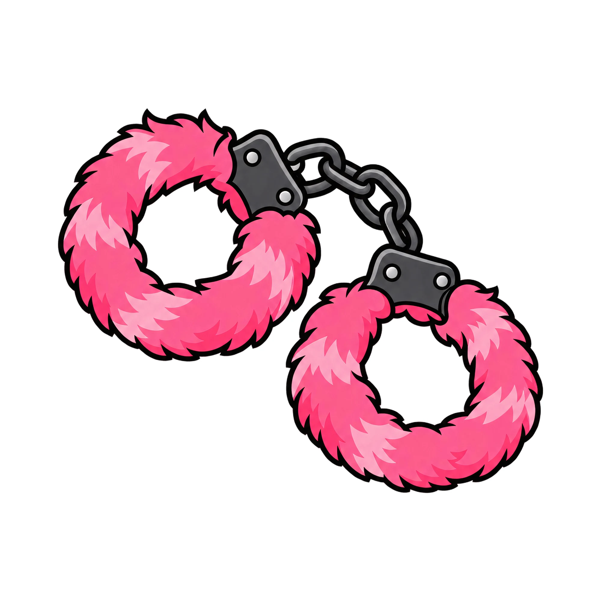 Bügelbild „Sexy Handcuffs“, Lustiger Shirt Motiv als Grafik auf weißem Hintergrund (BB015507)