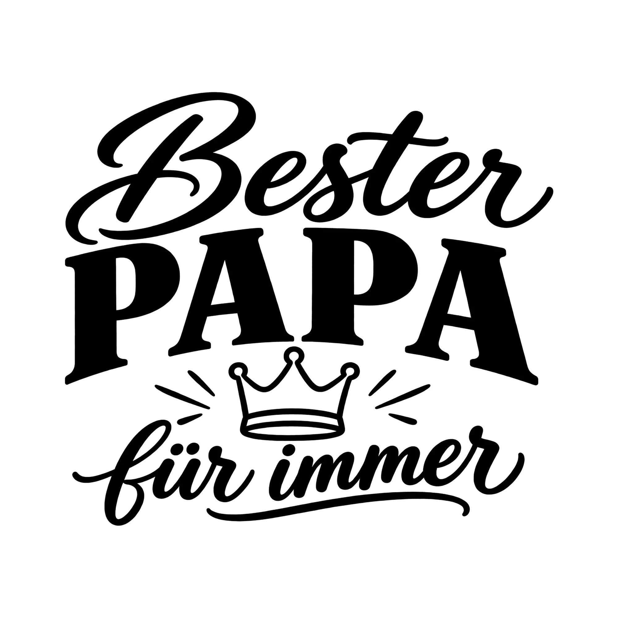 Bügelbild Bester Papa für immer als Grafik auf weißem Hintergrund (BB012347)