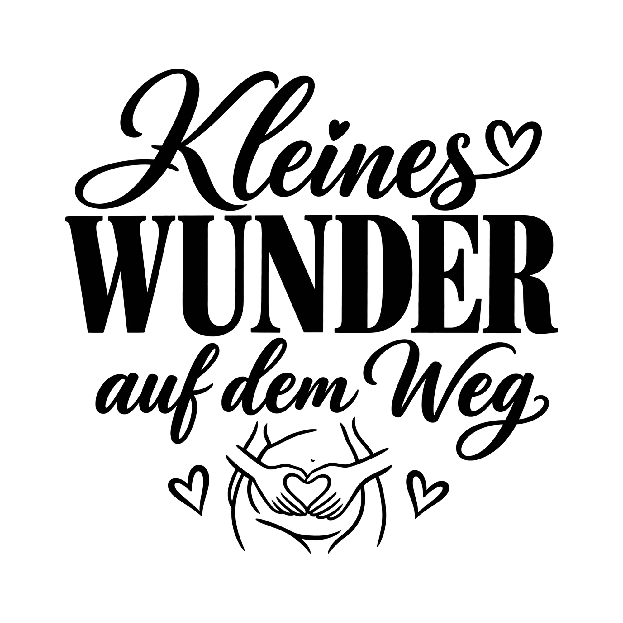 Bügelbild Kleines Wunder auf dem Weg als Grafik auf weißem Hintergrund (BB011786)