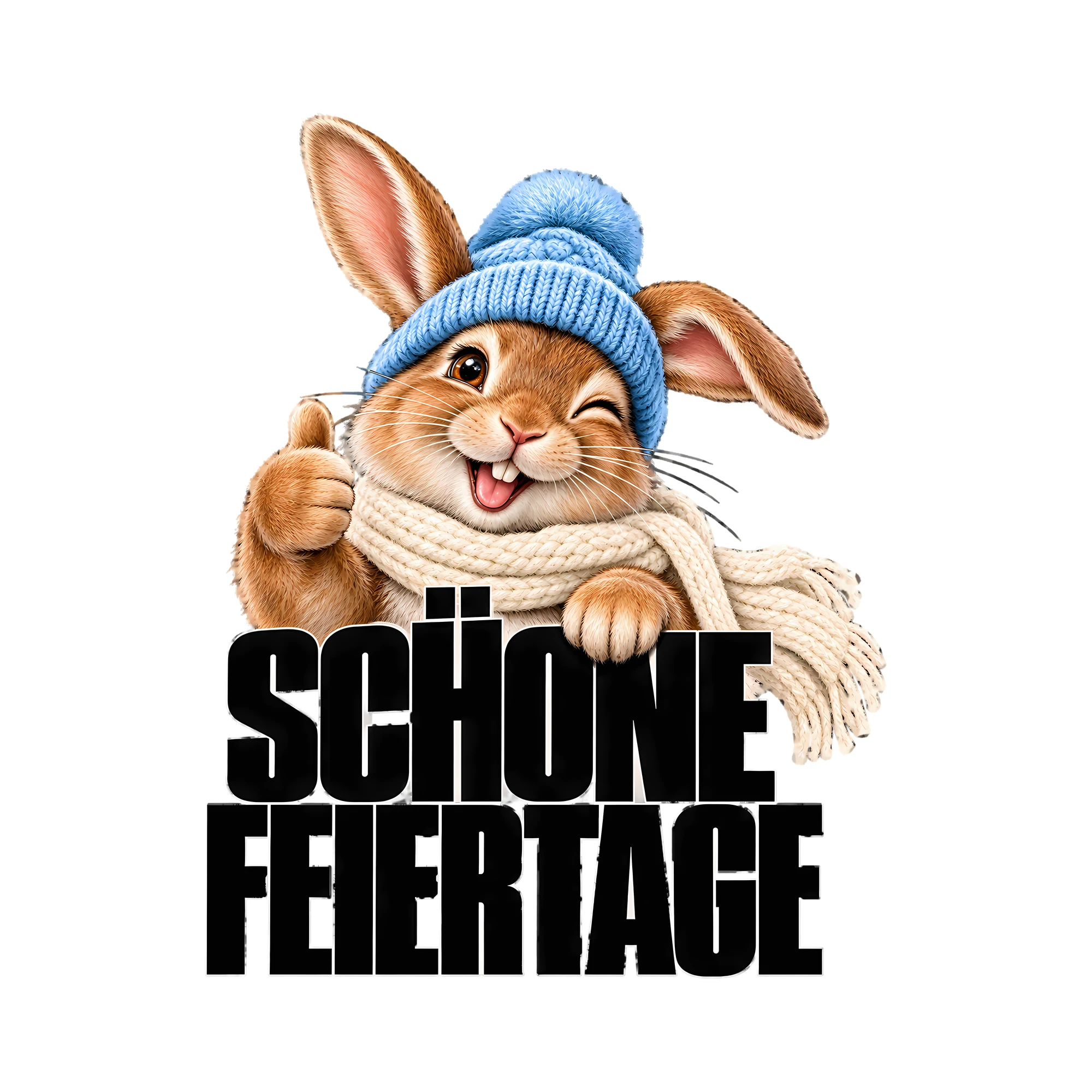 Bügelbild Schöne Feiertage als Grafik auf weißem Hintergrund (BB013911)
