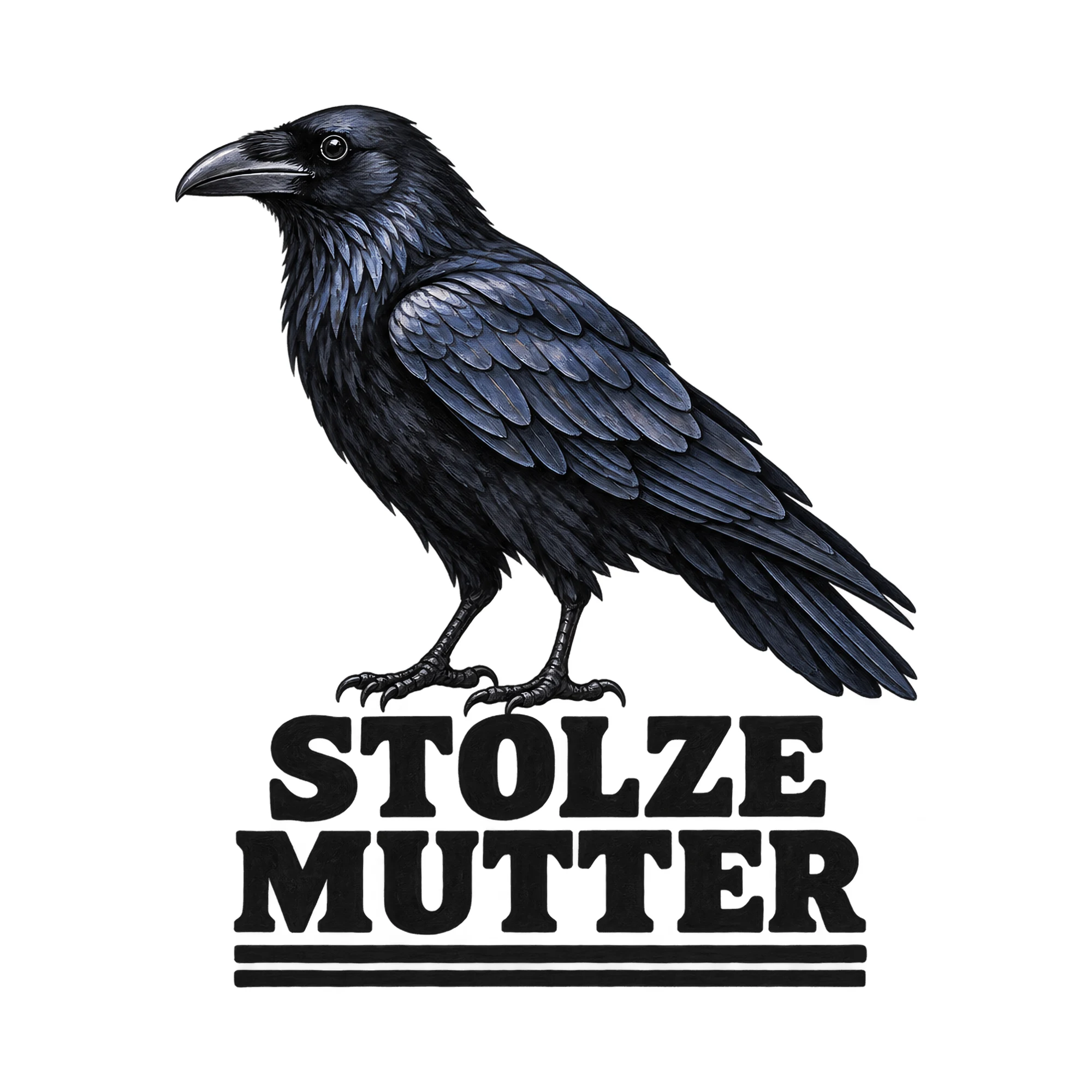 Bügelbild Stolze Mutter, Mama Papa Shirt Spruch als Grafik auf weißem Hintergrund (BB018050)