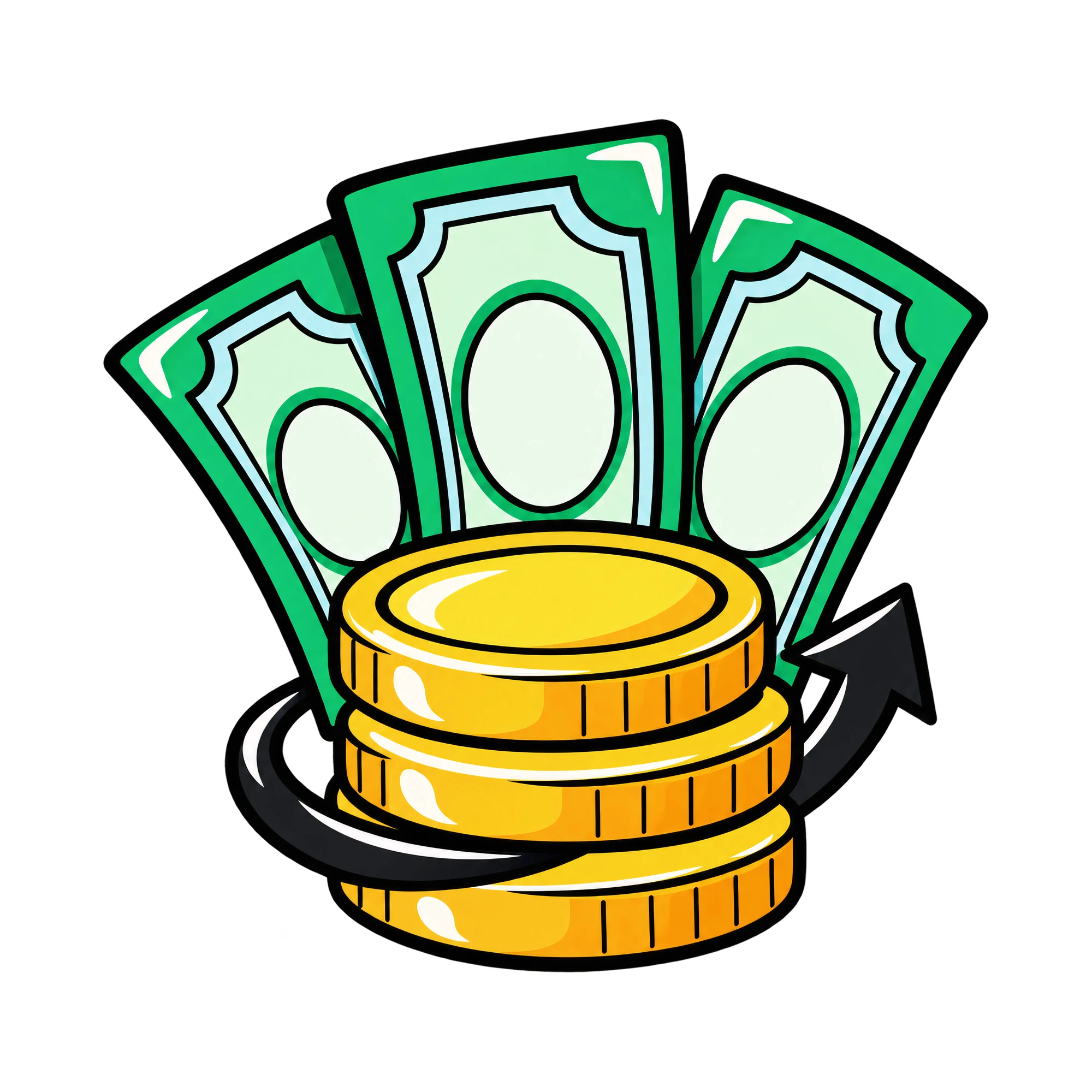 Bügelbild Pop Art Money, Lustiger Shirt Motiv als Grafik auf weißem Hintergrund (BB015535)