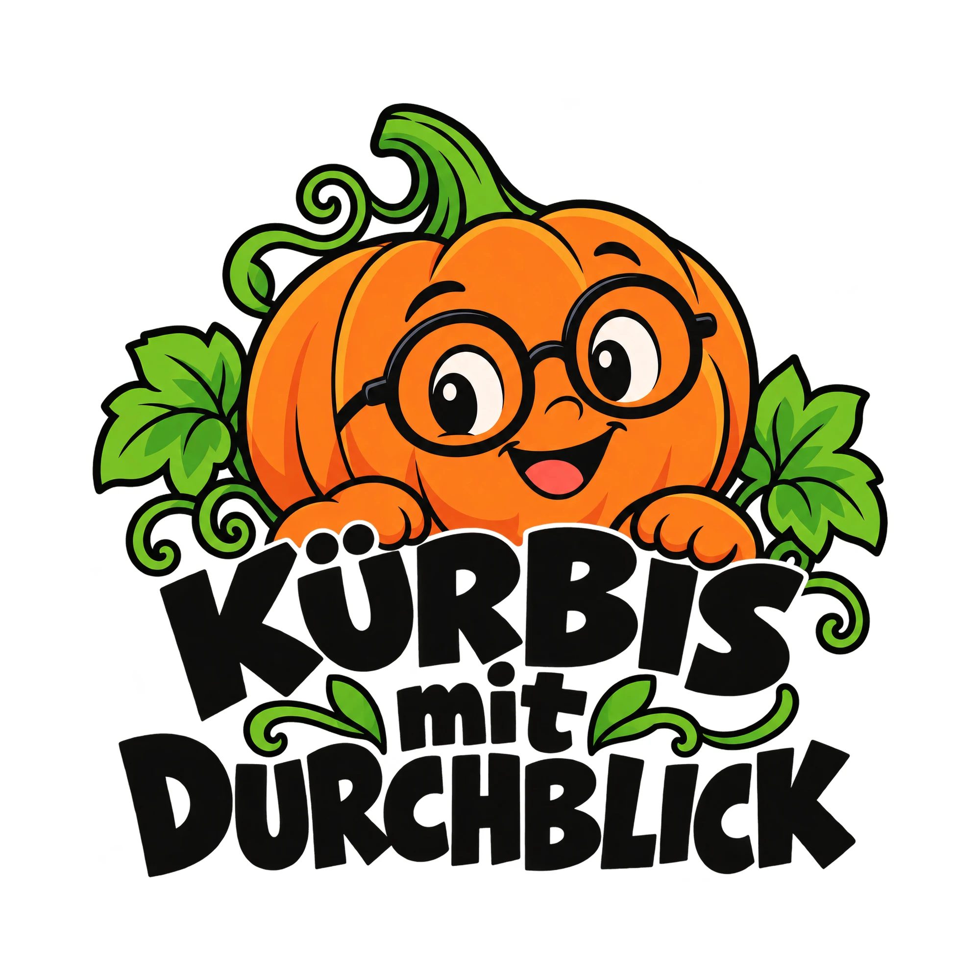 Bügelbild „Kürbis mit Durchblick“, Halloween Shirt Spruch als Grafik auf weißem Hintergrund (BB012637)