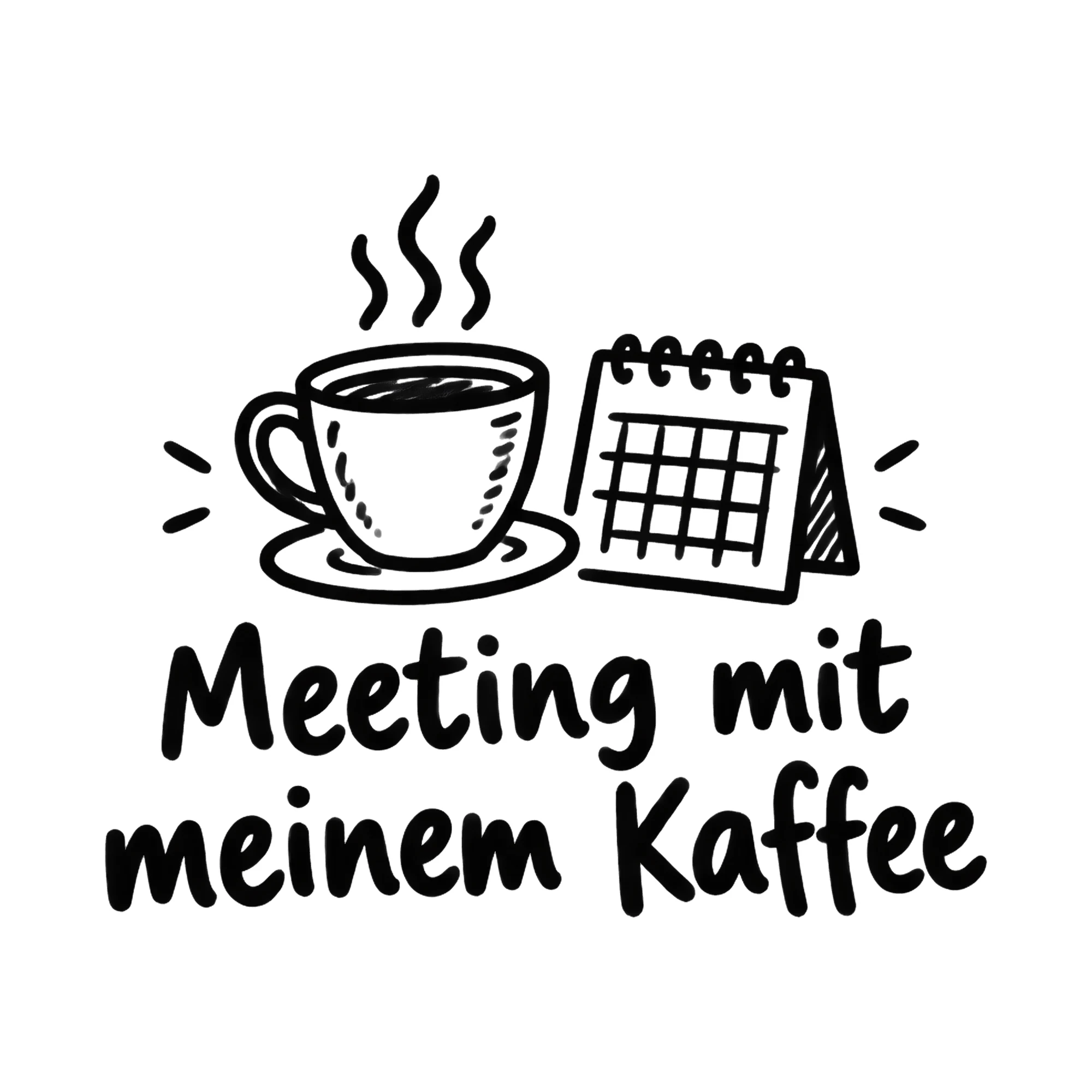 Bügelbild Wichtiger Sitzungstermin als Grafik auf weißem Hintergrund (BB014173)