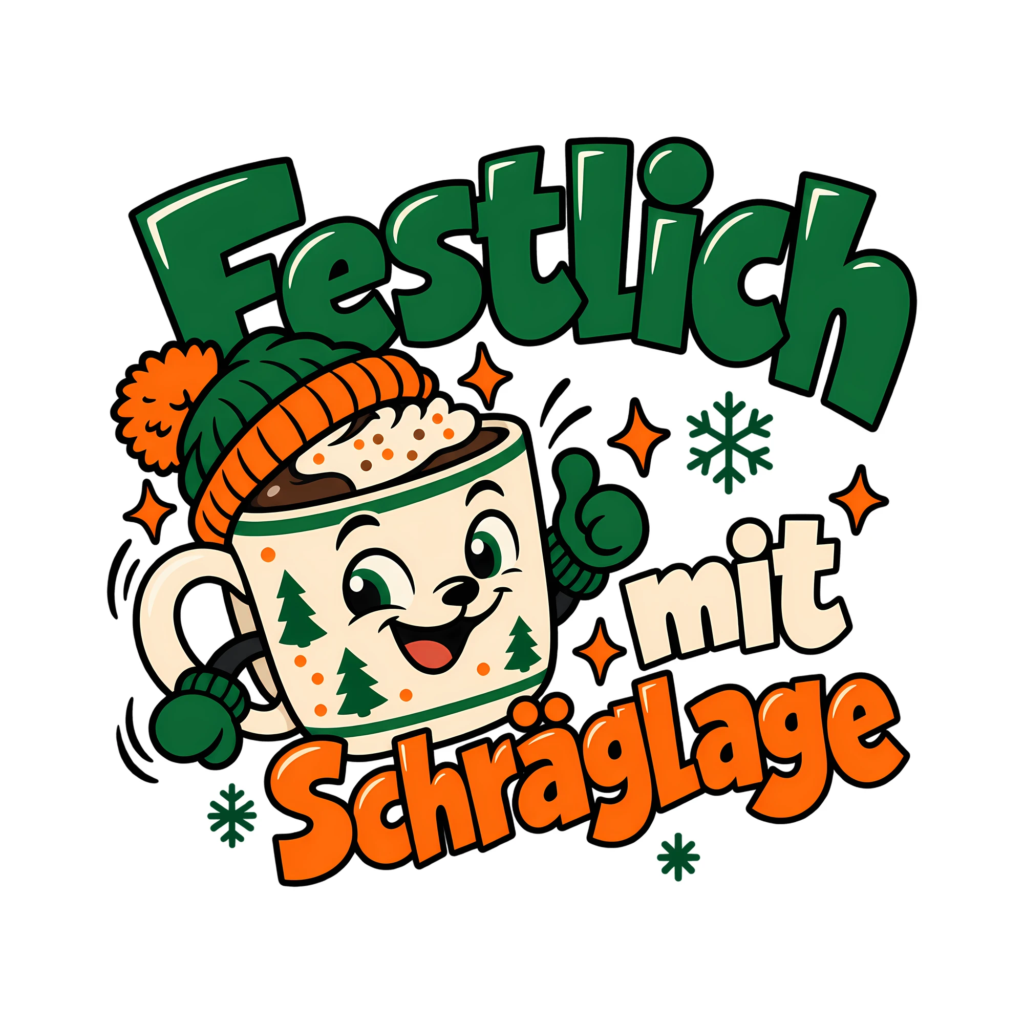 Bügelbild Festlich mit Schräglage als Grafik auf weißem Hintergrund (BB014462)