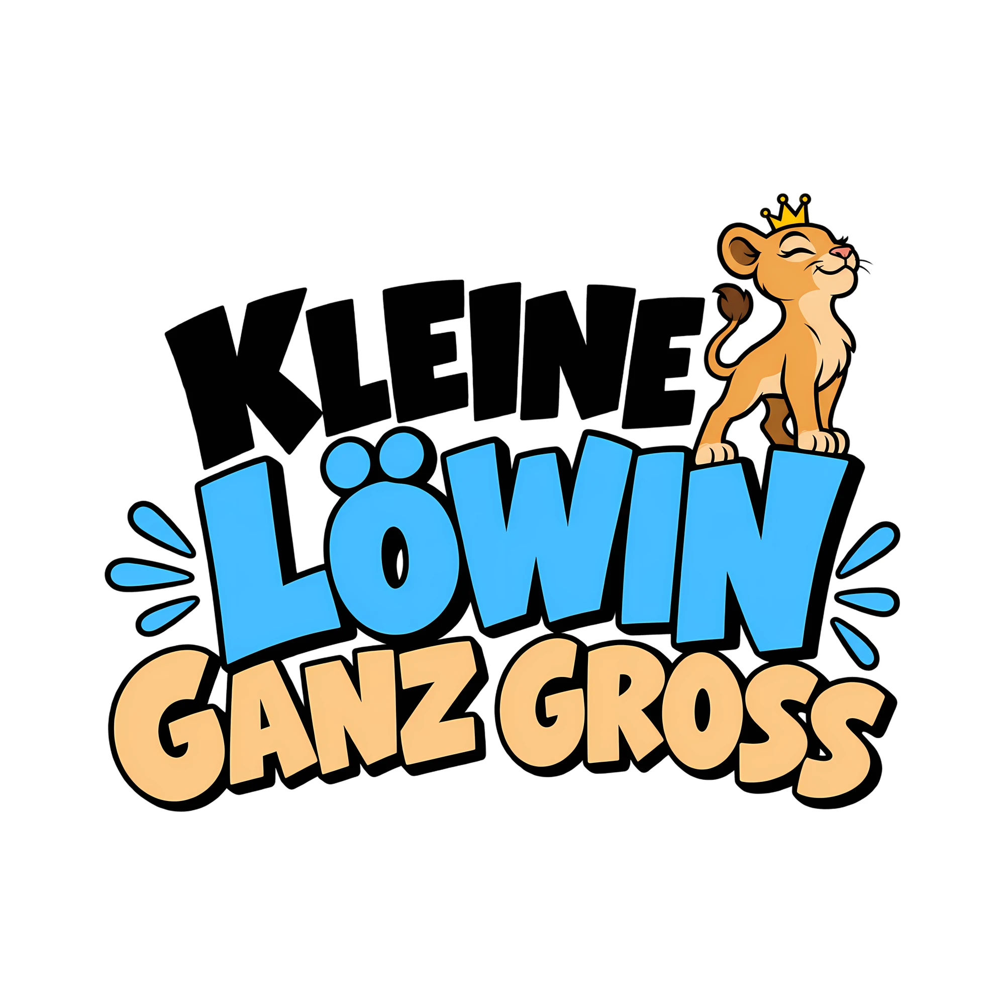 Bügelbild Kleine Löwin ganz groß als Grafik auf weißem Hintergrund (BB014118)