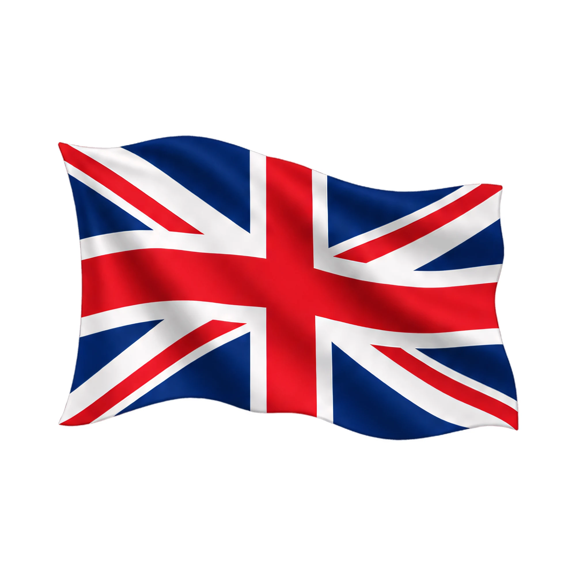 Bügelbild Britische Fahne, Lustiger Shirt Motiv als Grafik auf weißem Hintergrund (BB016082)