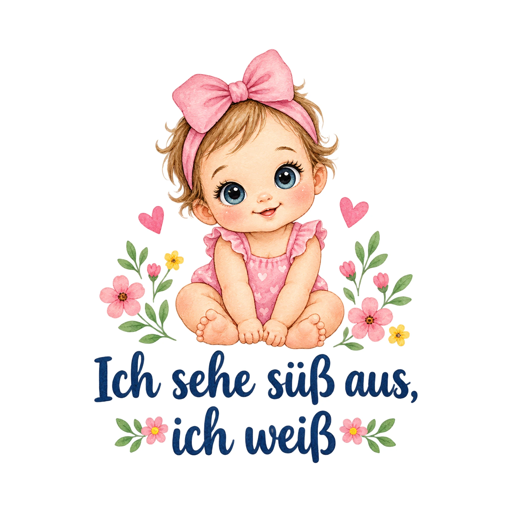 Bügelbild Ich sehe süß aus, ich weiß als Grafik auf weißem Hintergrund (BB020045)
