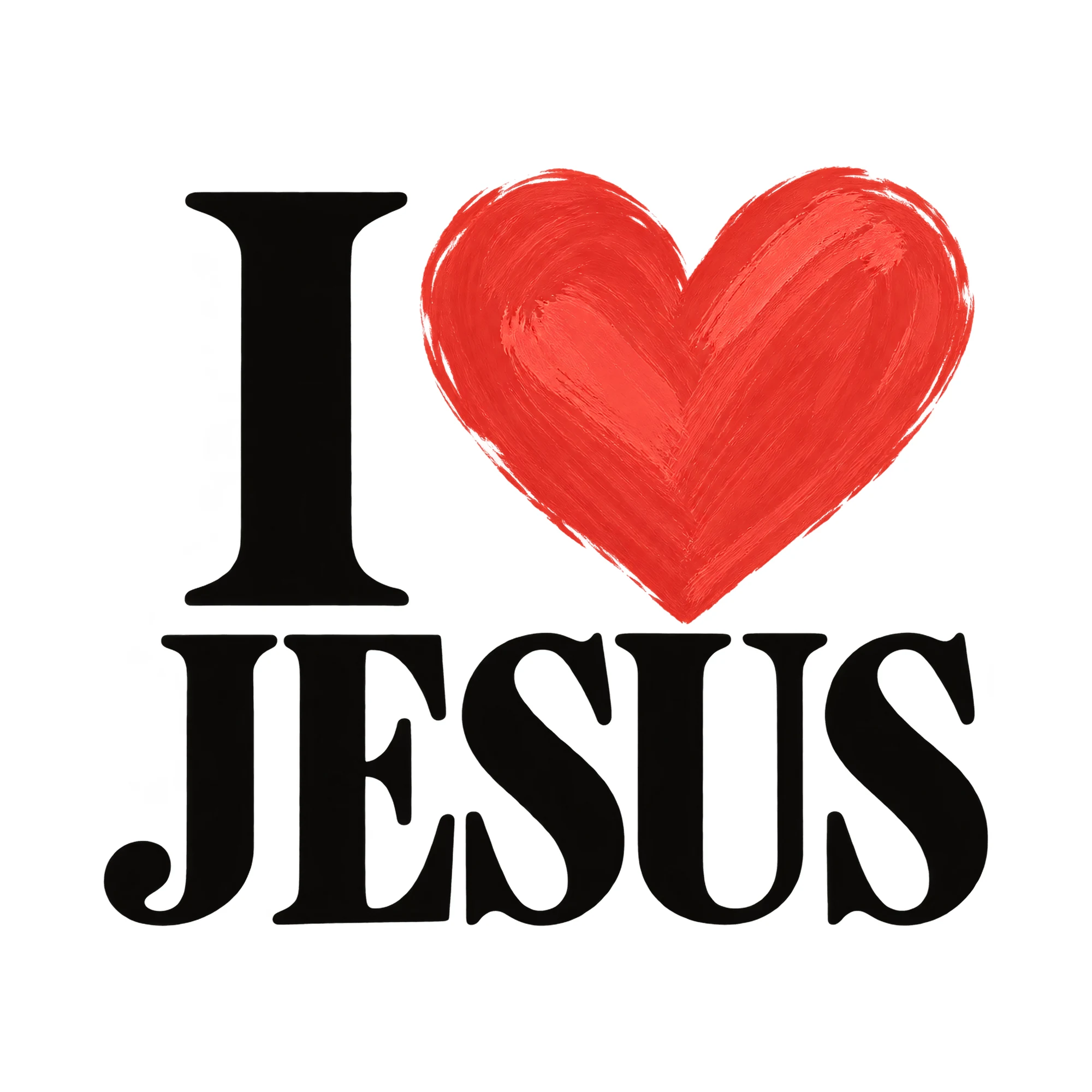 Bügelbild I Herz JESUS als Grafik auf weißem Hintergrund (BB015465)