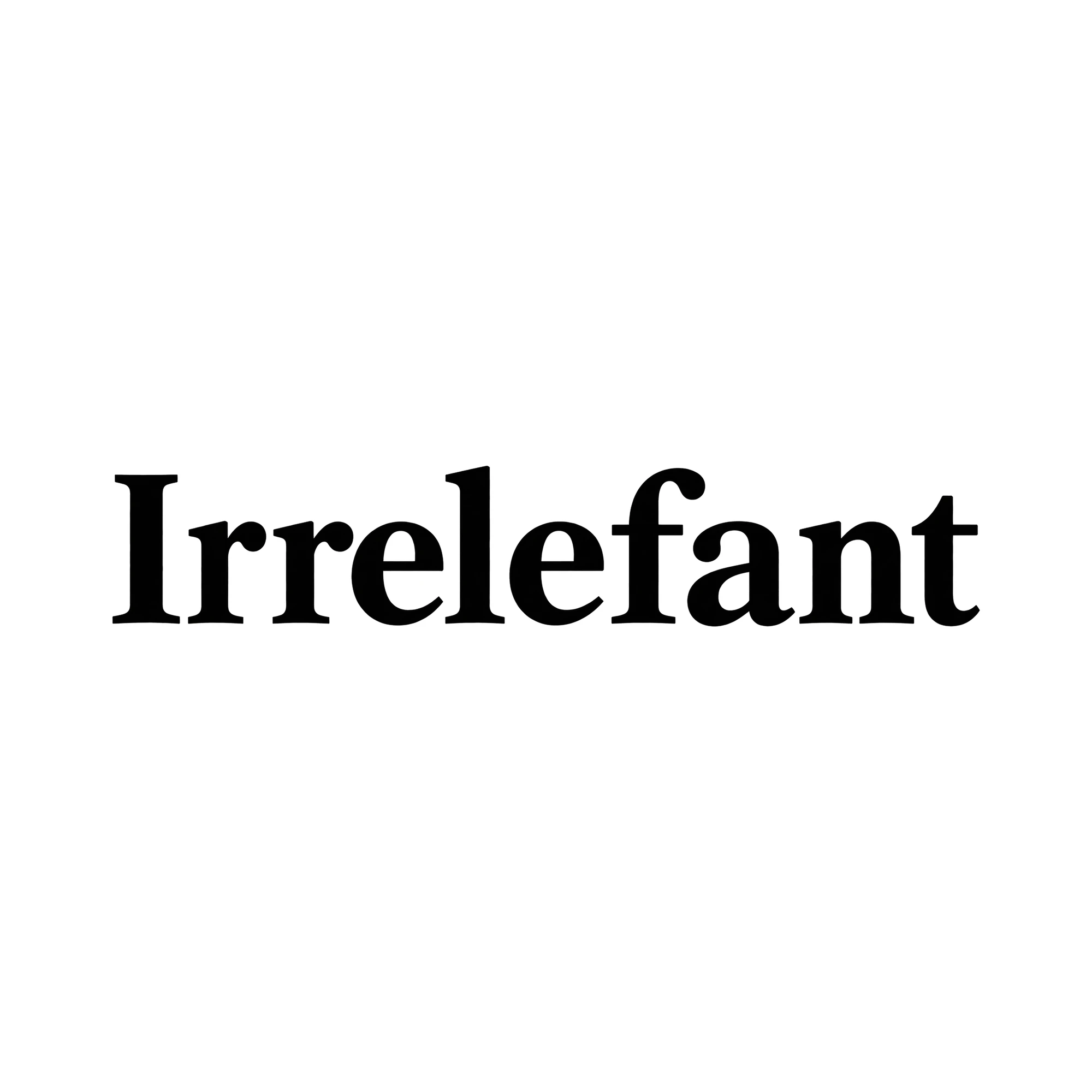 Bügelbild „Irrelefant“ | Tiere Shirt Spruch als Grafik auf weißem Hintergrund (BB016125)