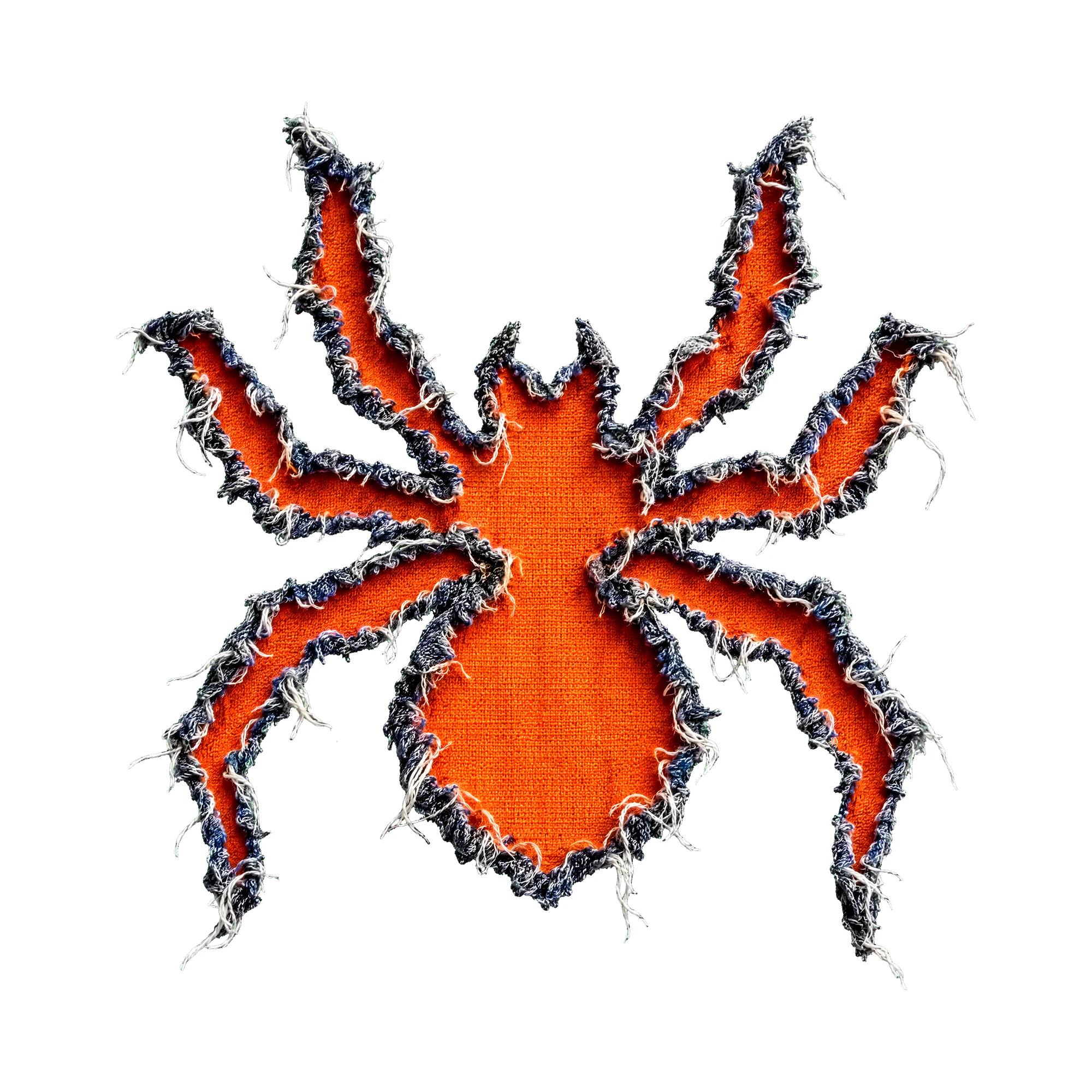 Bügelbild Spinne Zerrissen (Halloween) als Grafik auf weißem Hintergrund (BB011331)