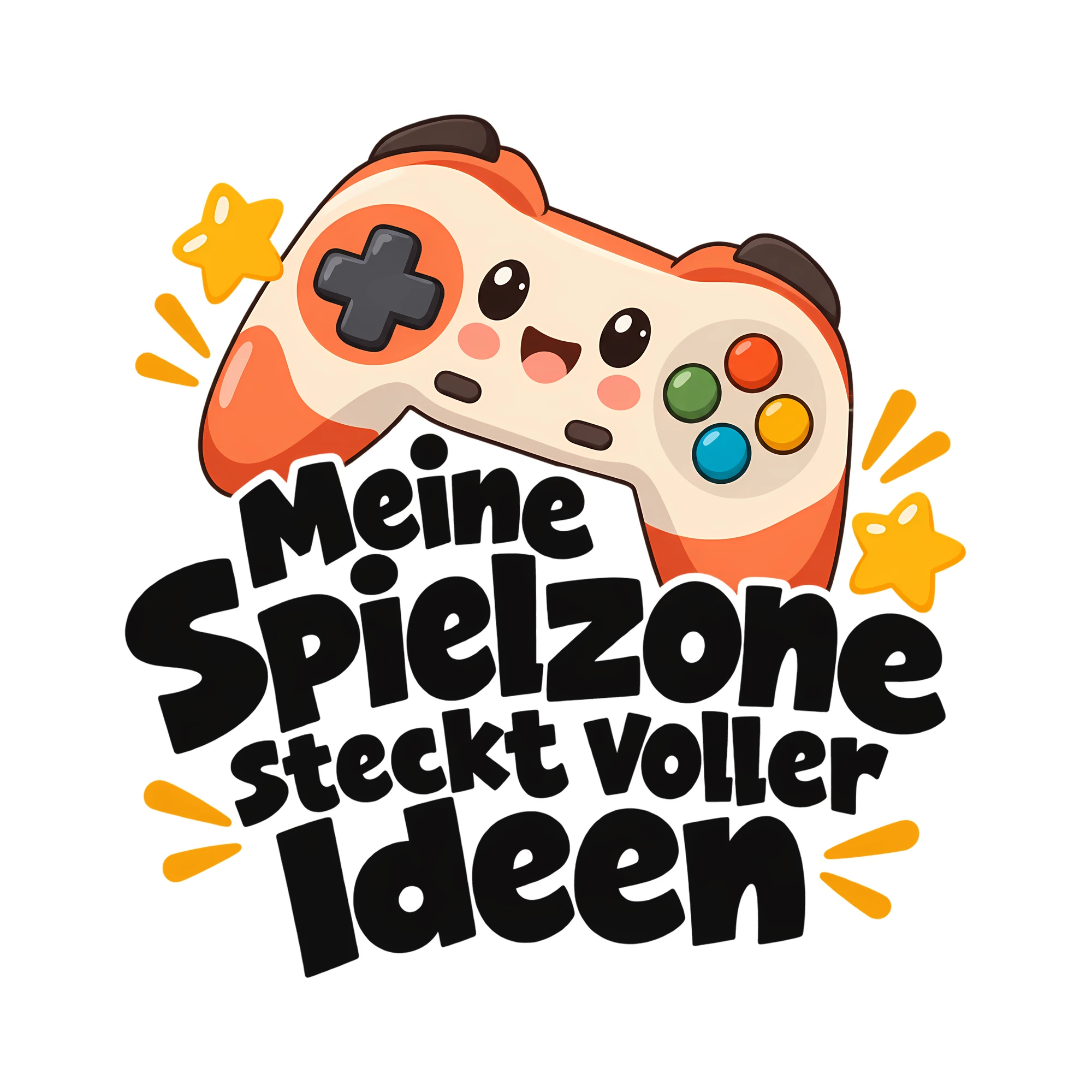 Bügelbild Meine Spielzone steckt voller Ideen als Grafik auf weißem Hintergrund (BB013096)