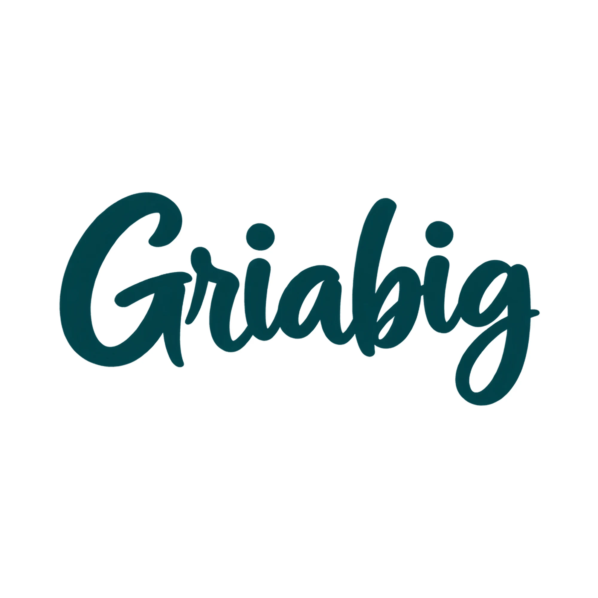 Bügelbild Griabig, Lustiger Shirt Spruch als Grafik auf weißem Hintergrund (BB017923)