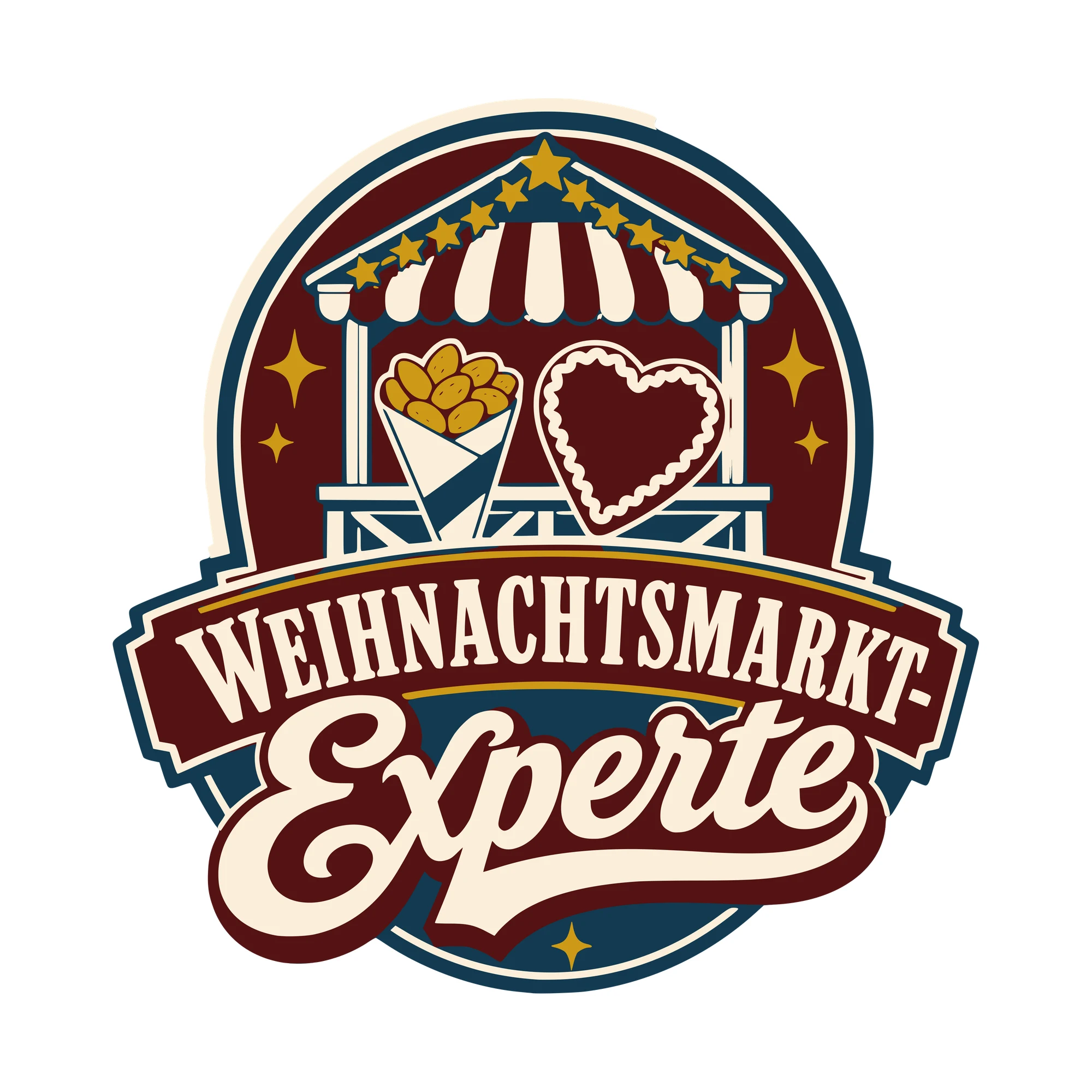 Bügelbild Weihnachtsmarkt-Experte als Grafik auf weißem Hintergrund (BB010483)