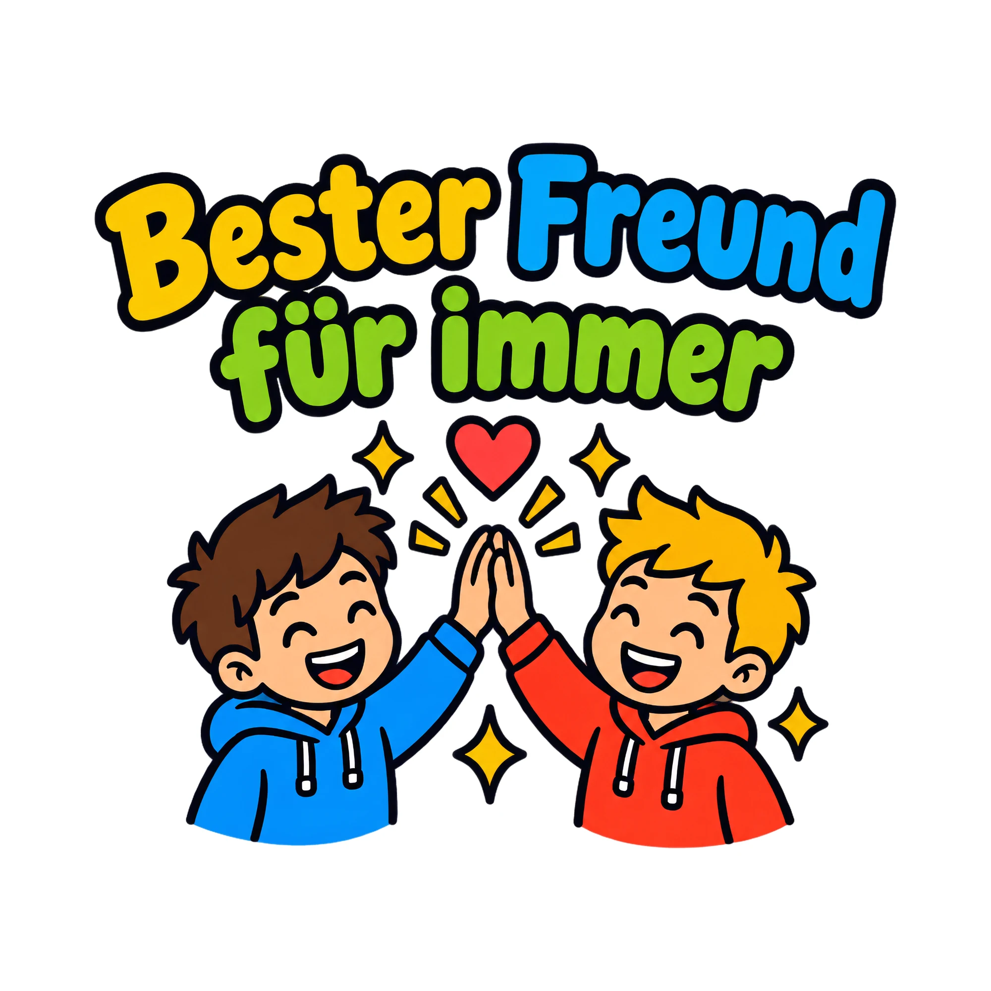 Bügelbild Bester Freund für immer, Mama Papa Shirt Spruch als Grafik auf weißem Hintergrund (BB018686)