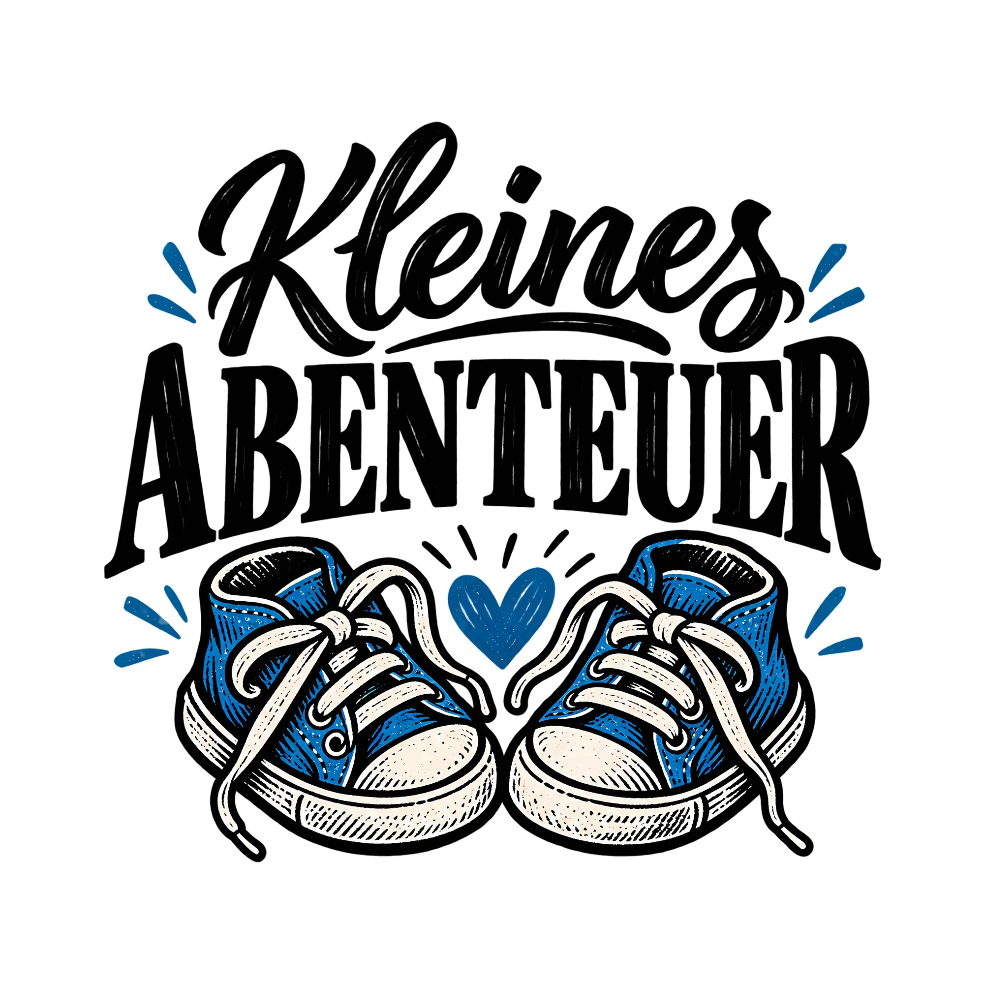 Bügelbild Kleines Abenteuer als Grafik auf weißem Hintergrund (BB011785)