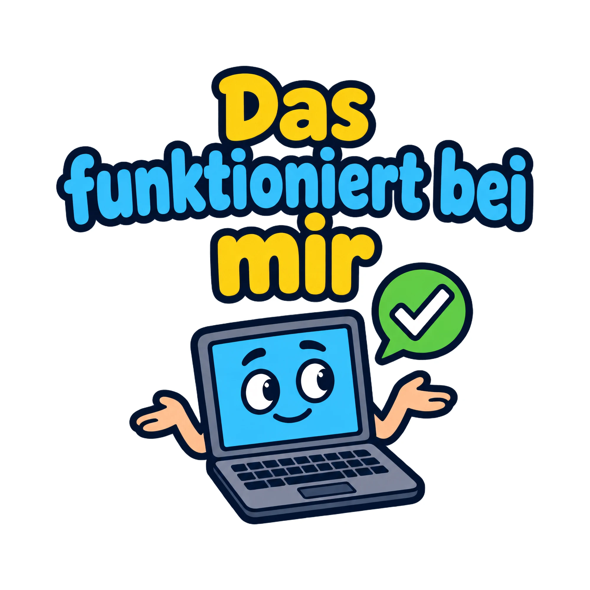Bügelbild Das funktioniert bei mir als Grafik auf weißem Hintergrund (BB020356)