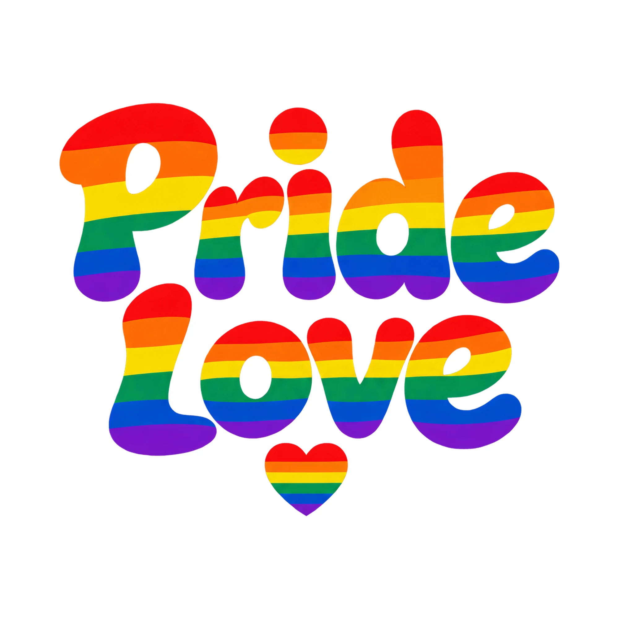 Bügelbild Pride Love als Grafik auf weißem Hintergrund (BB021094)