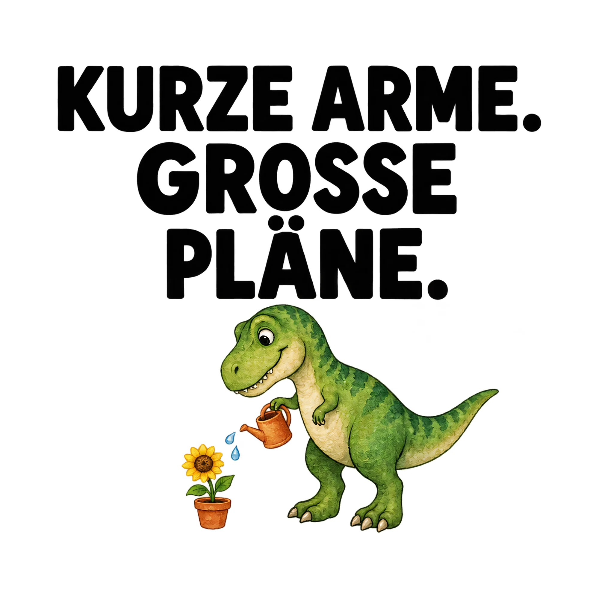 Bügelbild KURZE ARME. GROSSE PLÄNE. als Grafik auf weißem Hintergrund (BB021440)