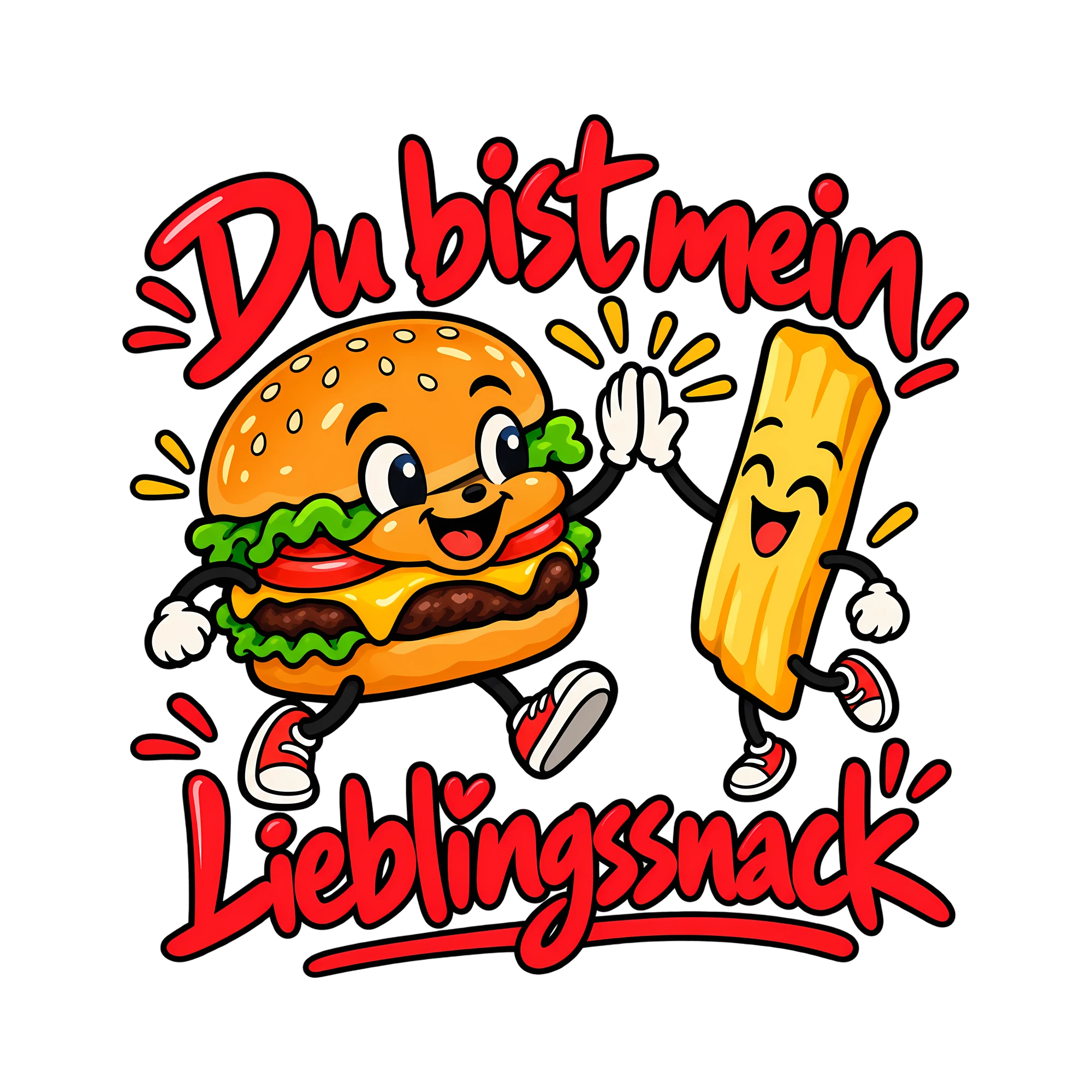 Bügelbild Du bist mein Lieblingssnack als Grafik auf weißem Hintergrund (BB012143)