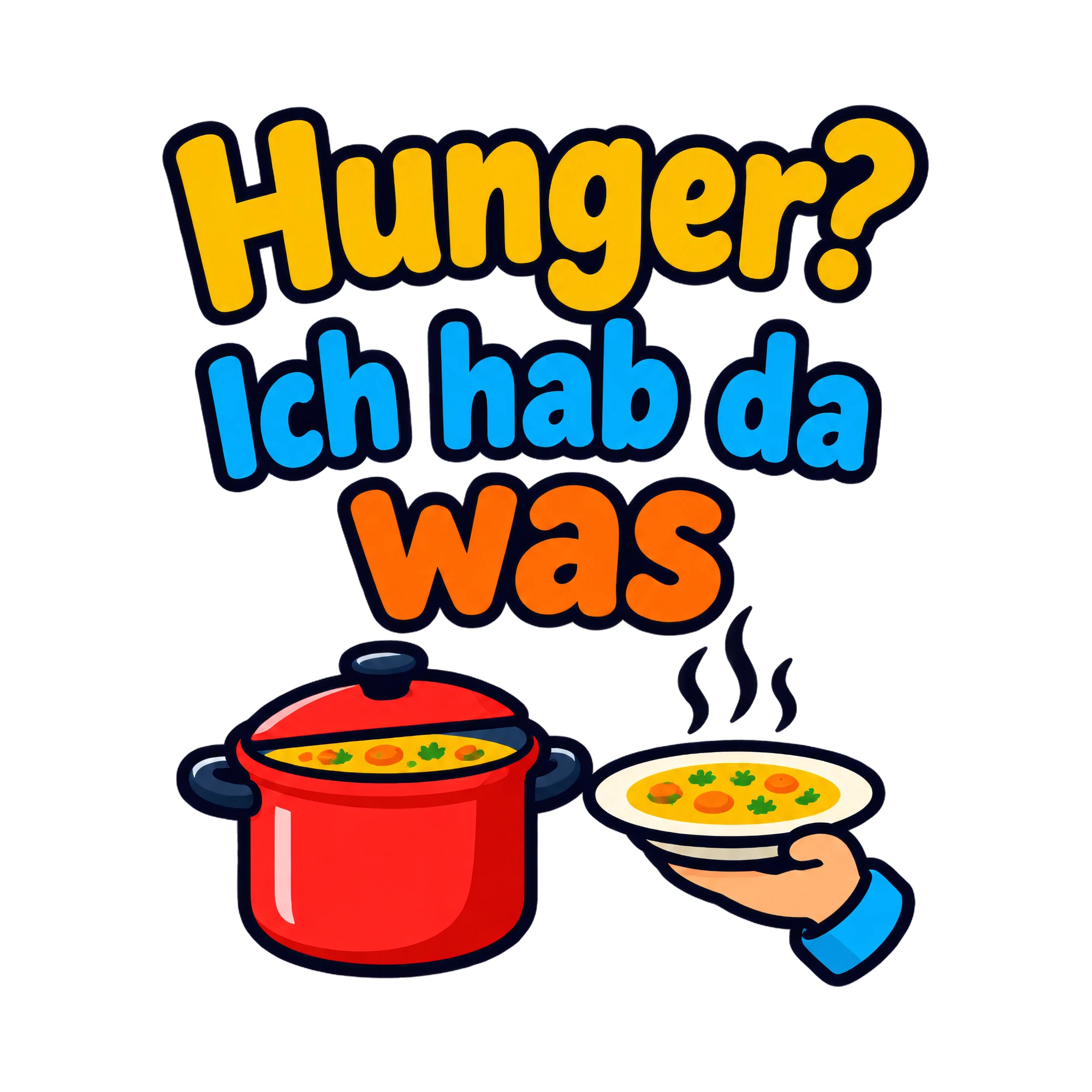Bügelbild Hunger? Ich hab da was, Beruf Shirt Spruch als Grafik auf weißem Hintergrund (BB020260)