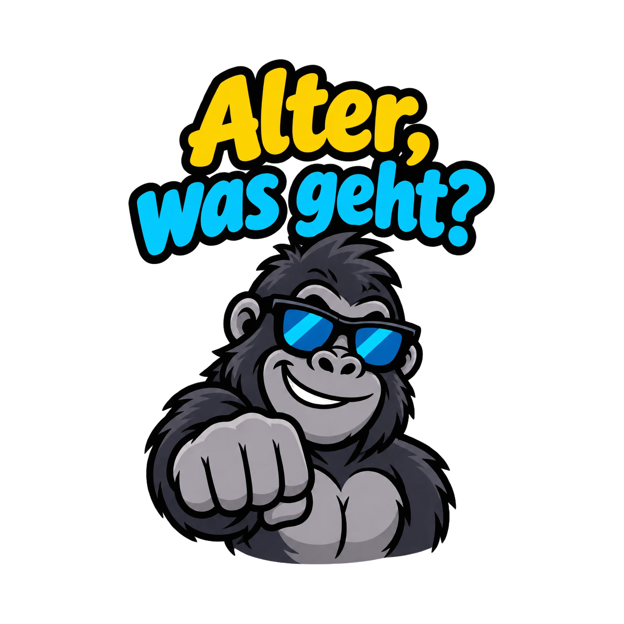Bügelbild Alter, was geht? als Grafik auf weißem Hintergrund (BB018821)