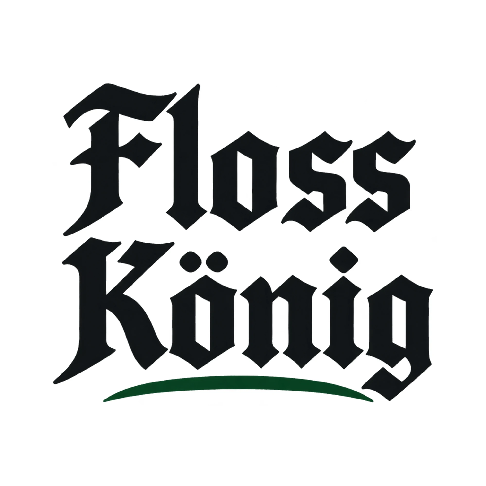 Bügelbild „Floss König“ | Lustiger Shirt Spruch als Grafik auf weißem Hintergrund (BB016044)
