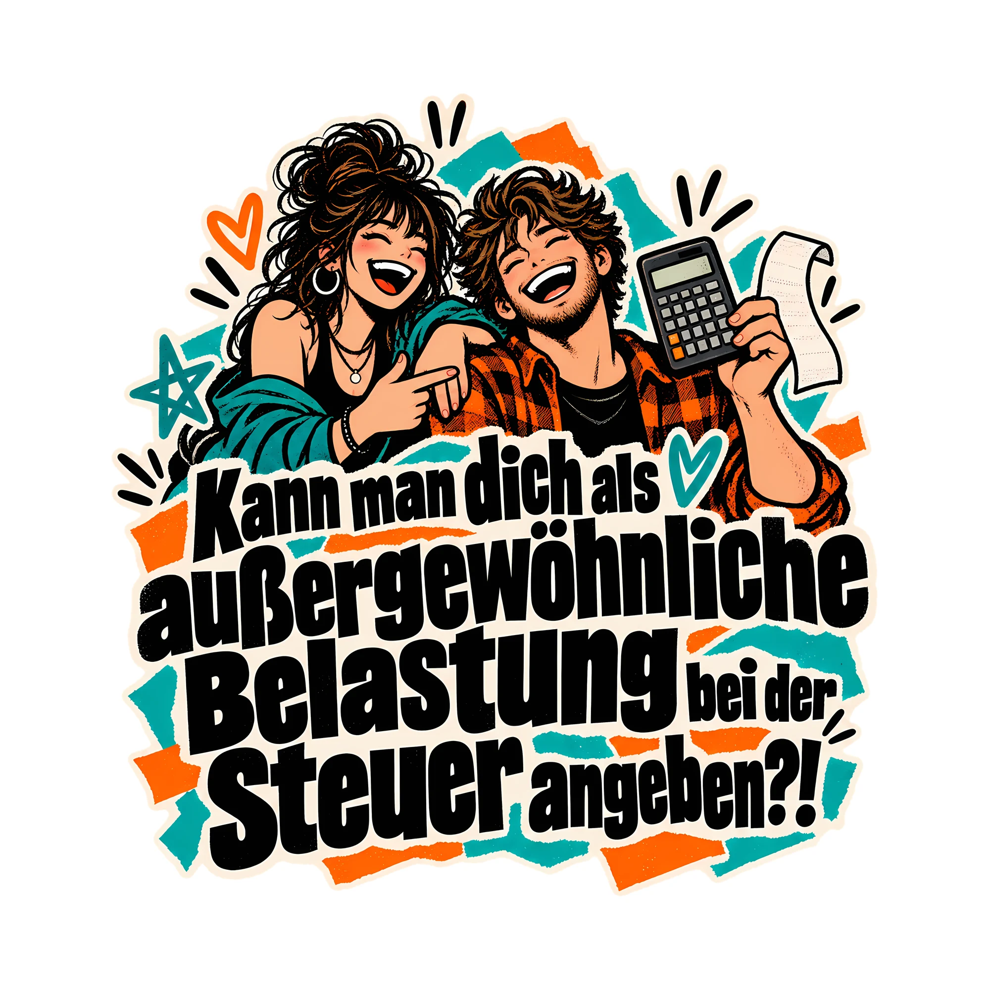 Bügelbild Kann man dich als außergewöhnliche Belastung, Lustiger Shirt Spruch als Grafik auf weißem Hintergrund (BB014692)